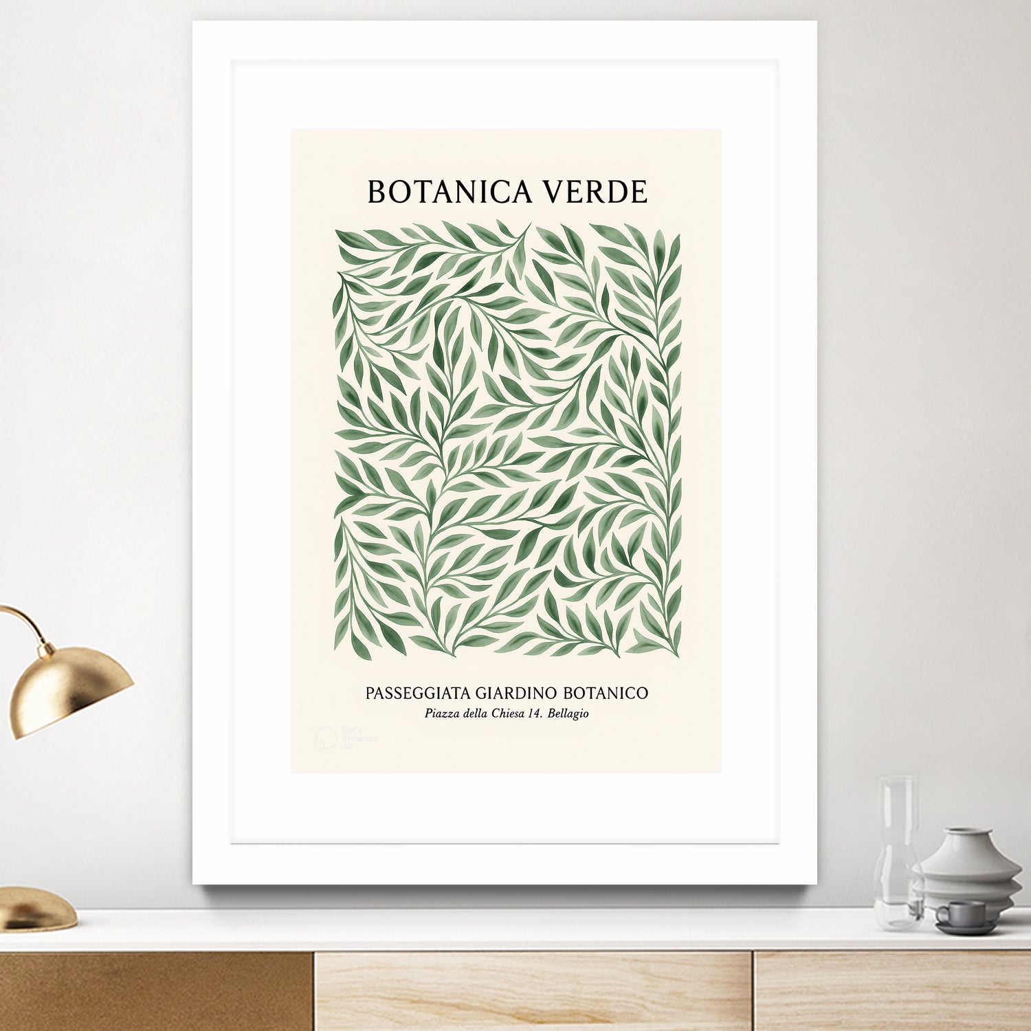 Botanica Verde by M Studio on GIANT ART - green botanical framed canvas