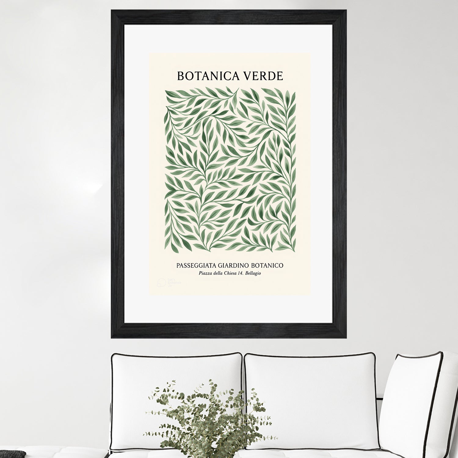 Botanica Verde by M Studio on GIANT ART - green botanical framed canvas