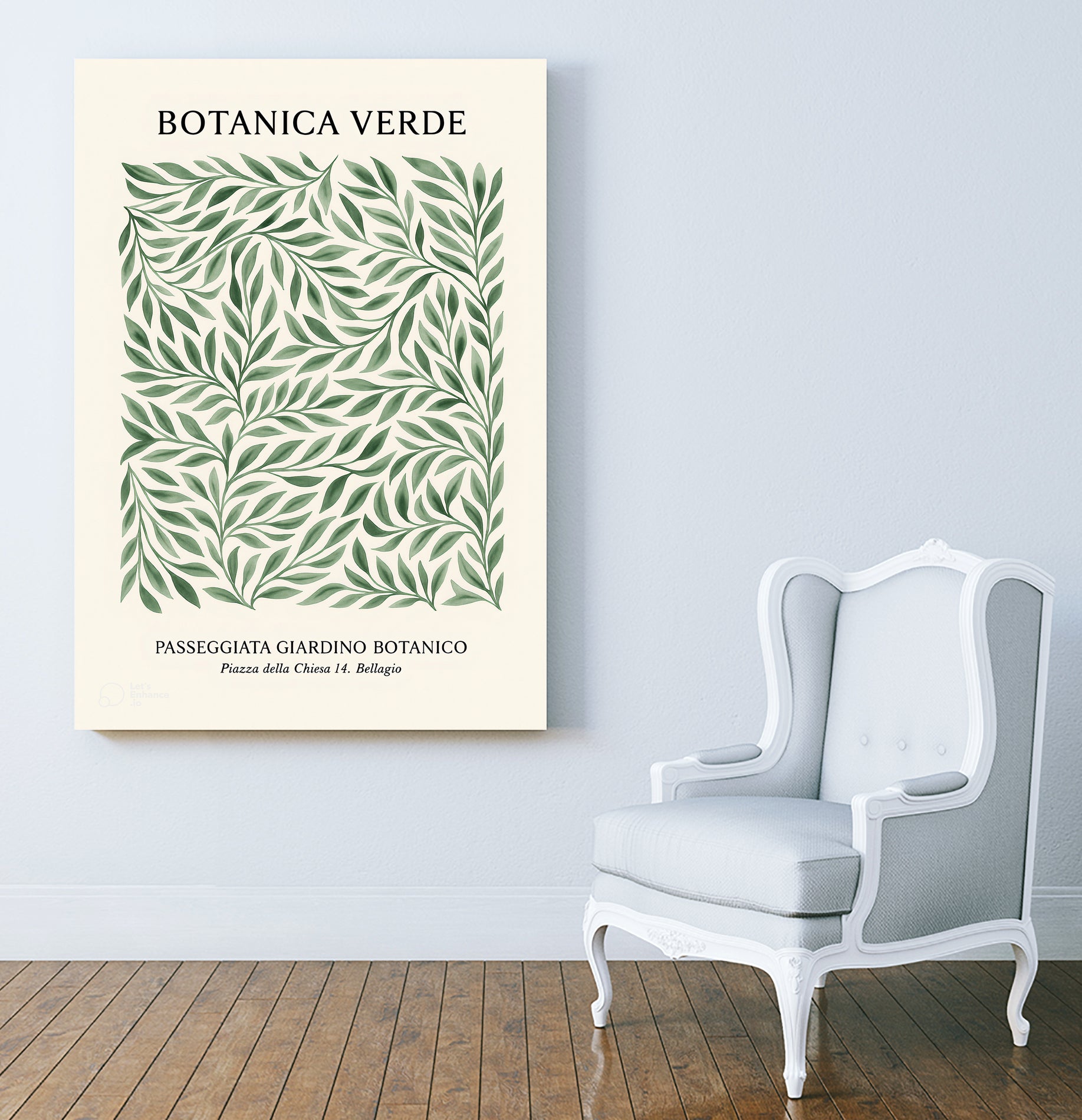 Botanica Verde by M Studio on GIANT ART - green botanical framed canvas