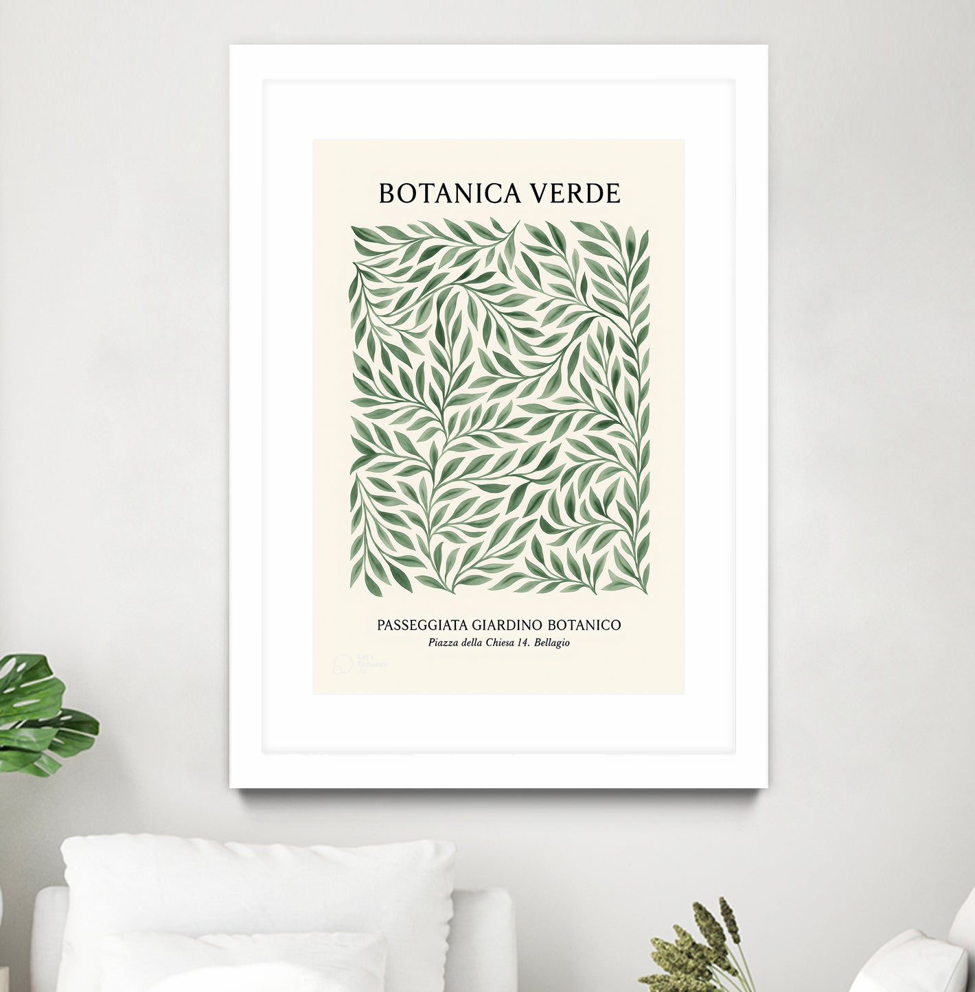 Botanica Verde by M Studio on GIANT ART - green botanical framed canvas