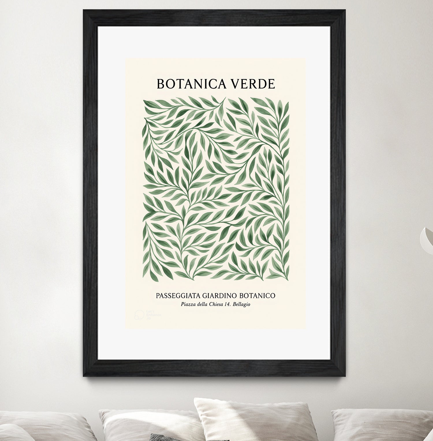 Botanica Verde by M Studio on GIANT ART - green botanical framed canvas