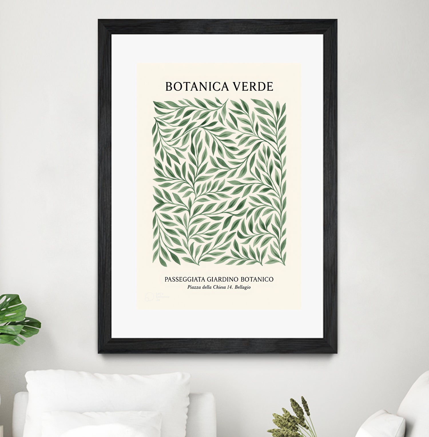 Botanica Verde by M Studio on GIANT ART - green botanical framed canvas