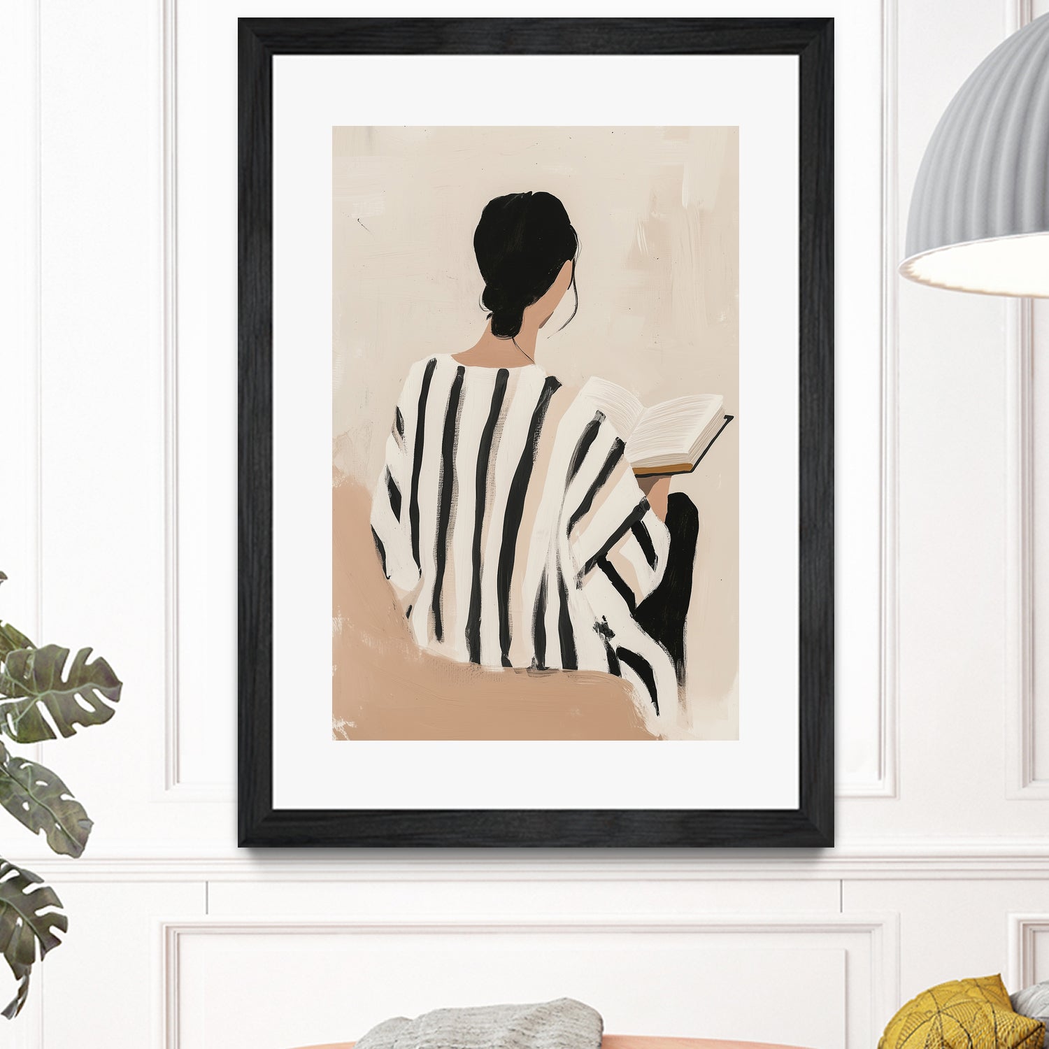 women reading by Mstudio on GIANT ART - beige figurative