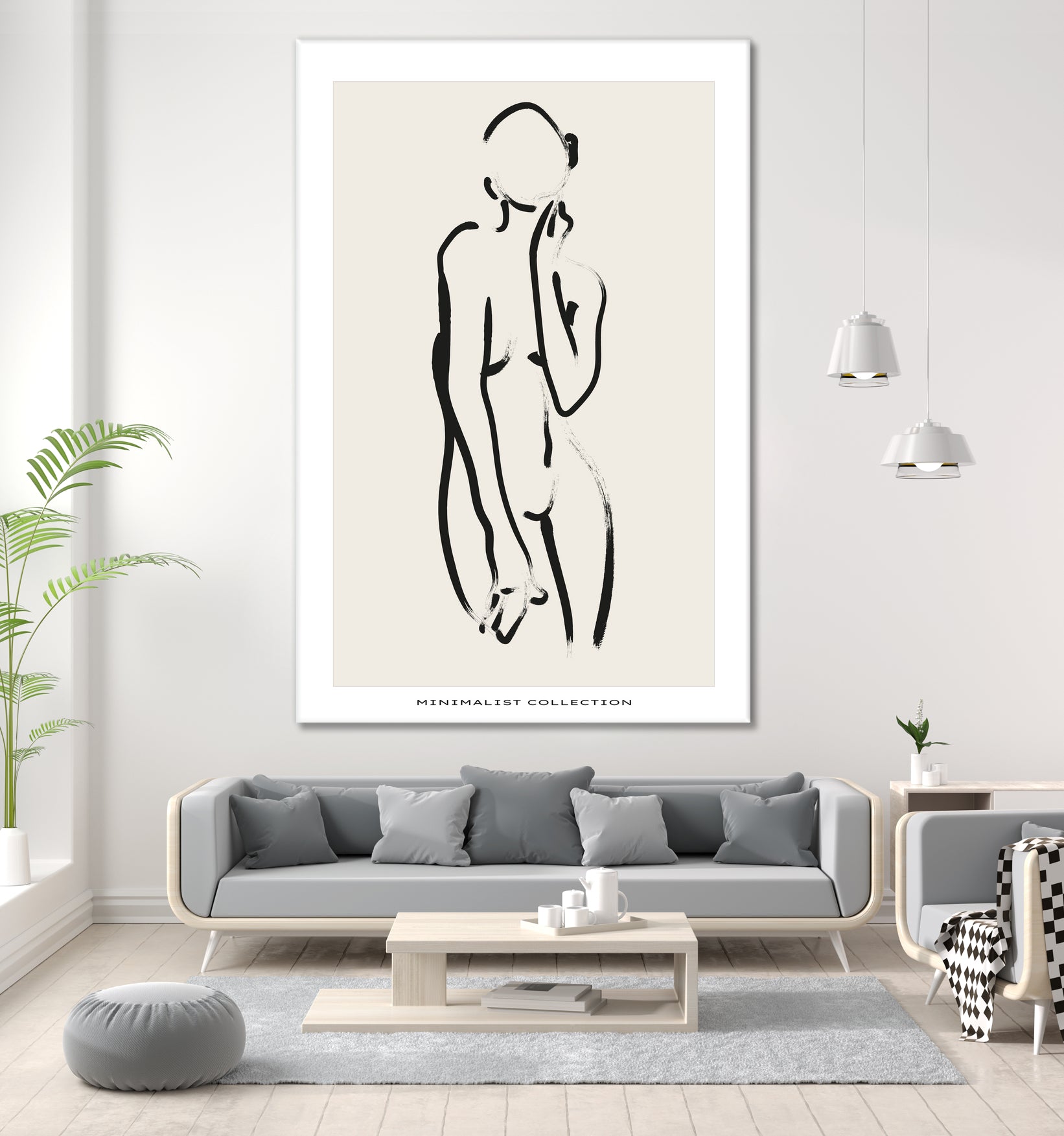 Nude no.2 by M Studio on GIANT ART - beige figurative woman