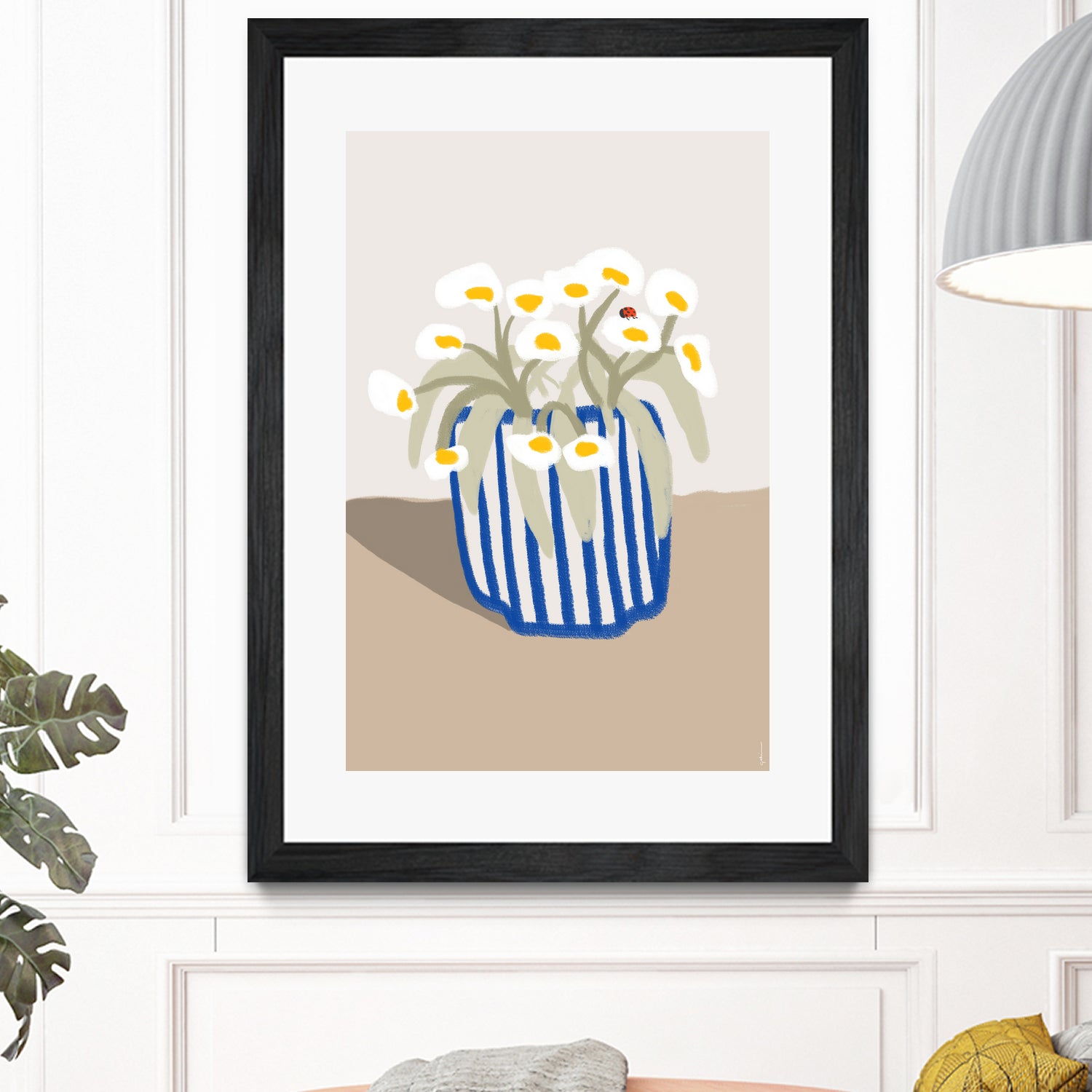 Vase printanier by M Studio on GIANT ART - blue floral flowers