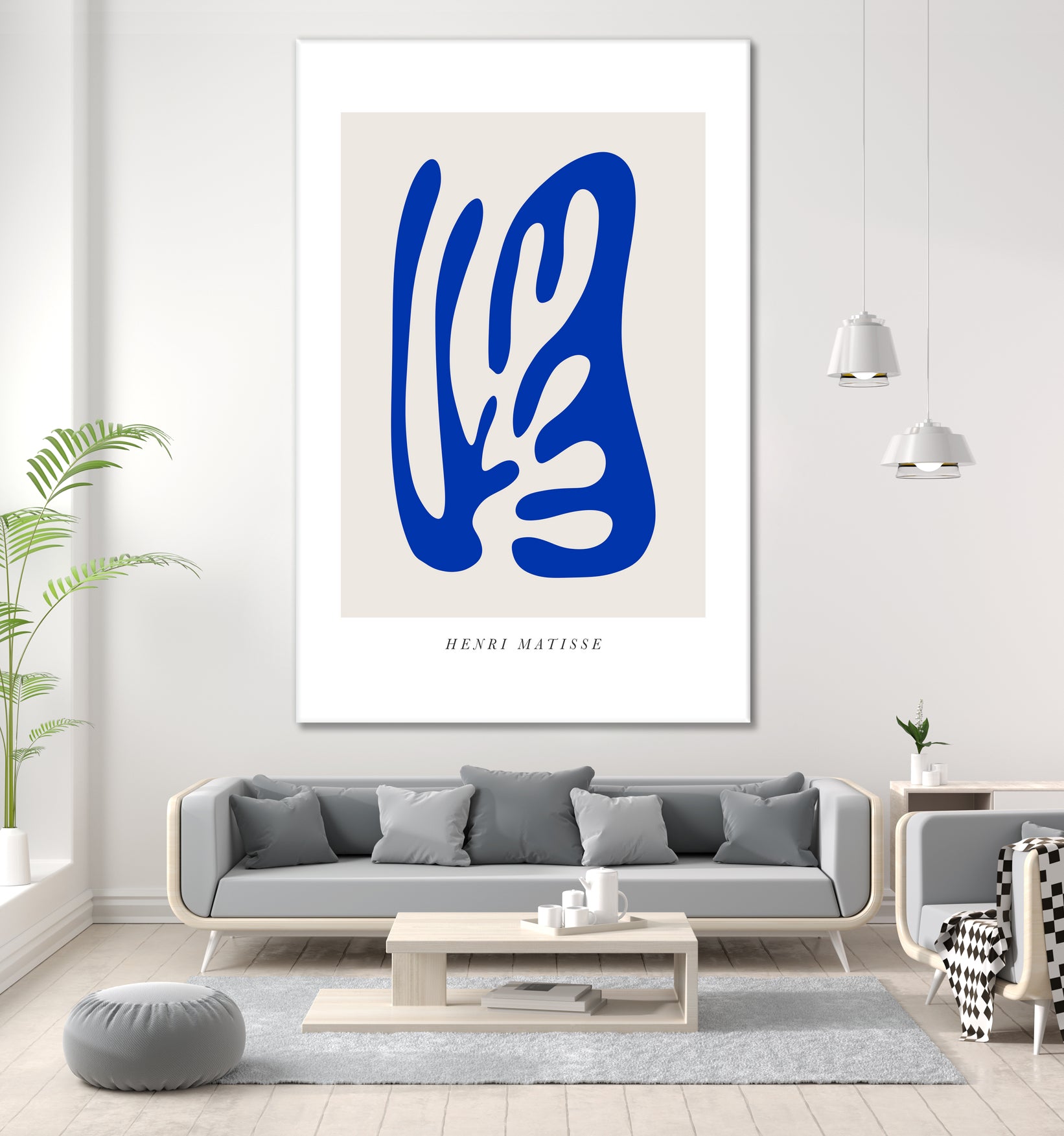 Papiers Découpés by Matisse on GIANT ART - blue modern framed canvas