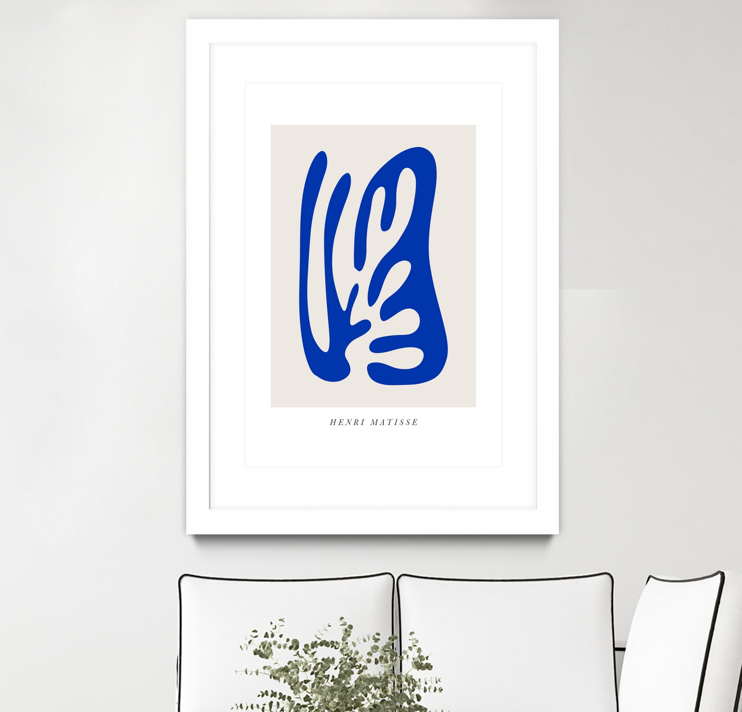 Papiers Découpés by Matisse on GIANT ART - blue modern framed canvas