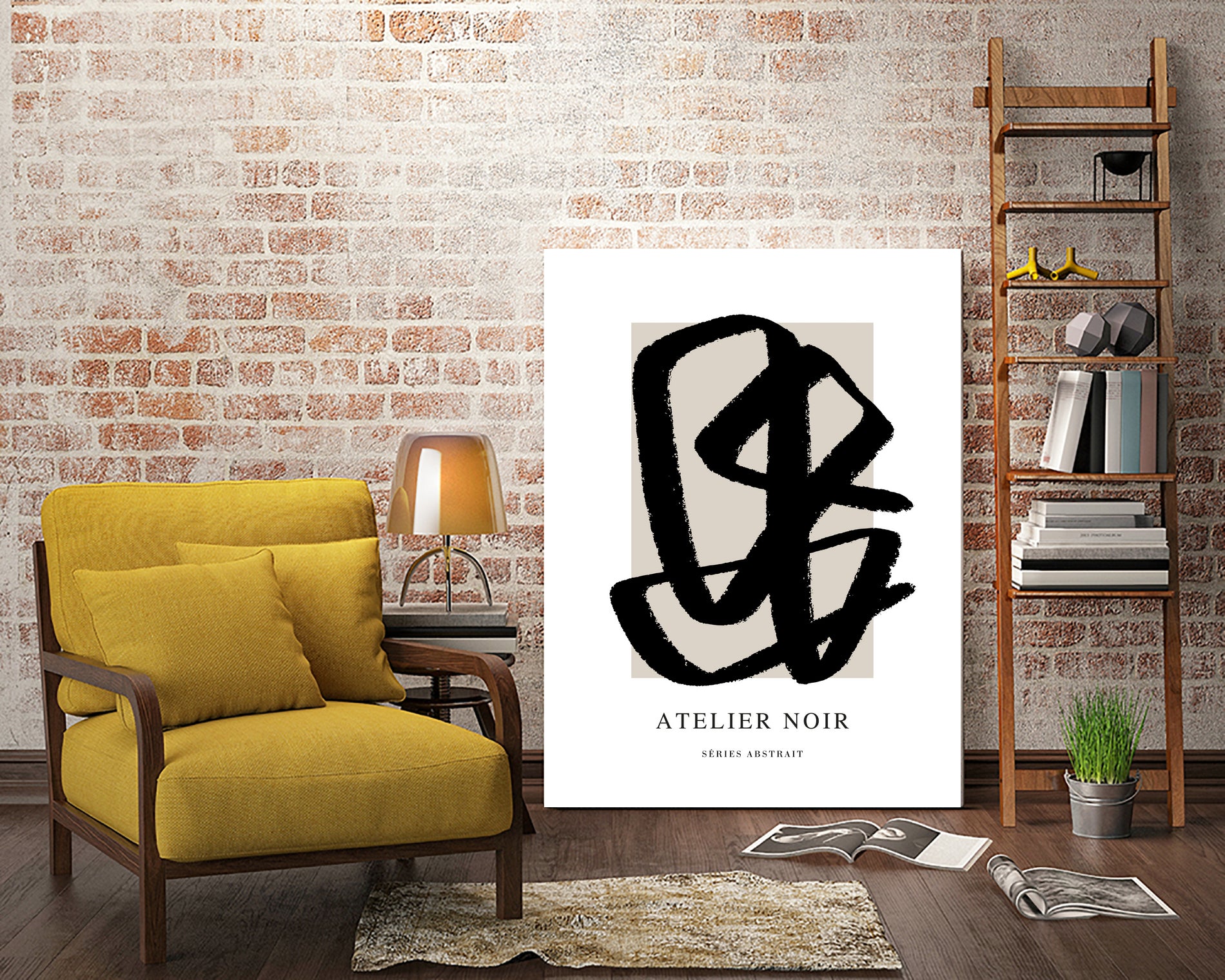 Atelier Noir by M Studio on GIANT ART - beige illustration modern