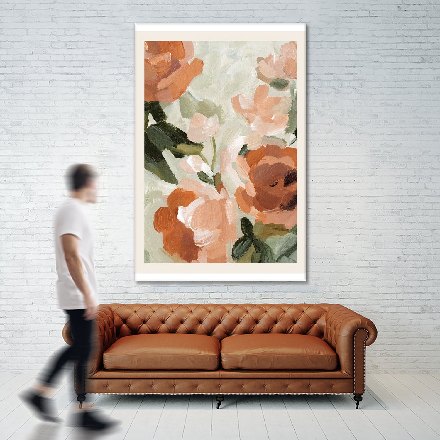 Autumn Blossom by M Studio on GIANT ART - green botanical flowers