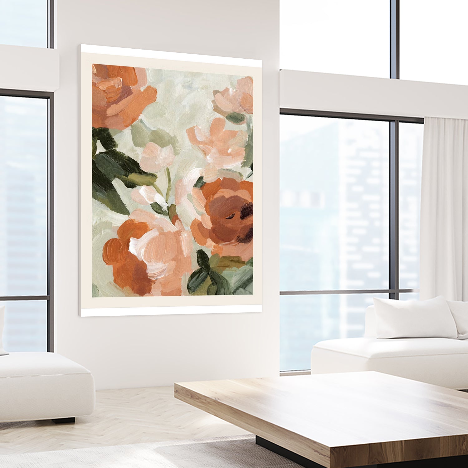 Autumn Blossom by M Studio on GIANT ART - green botanical flowers