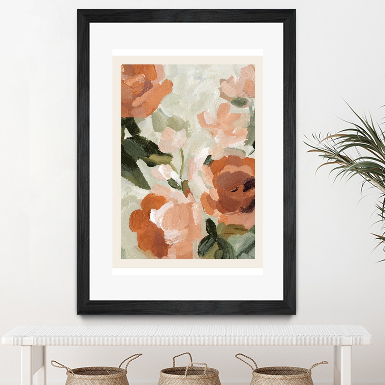 Autumn Blossom by M Studio on GIANT ART - green botanical flowers