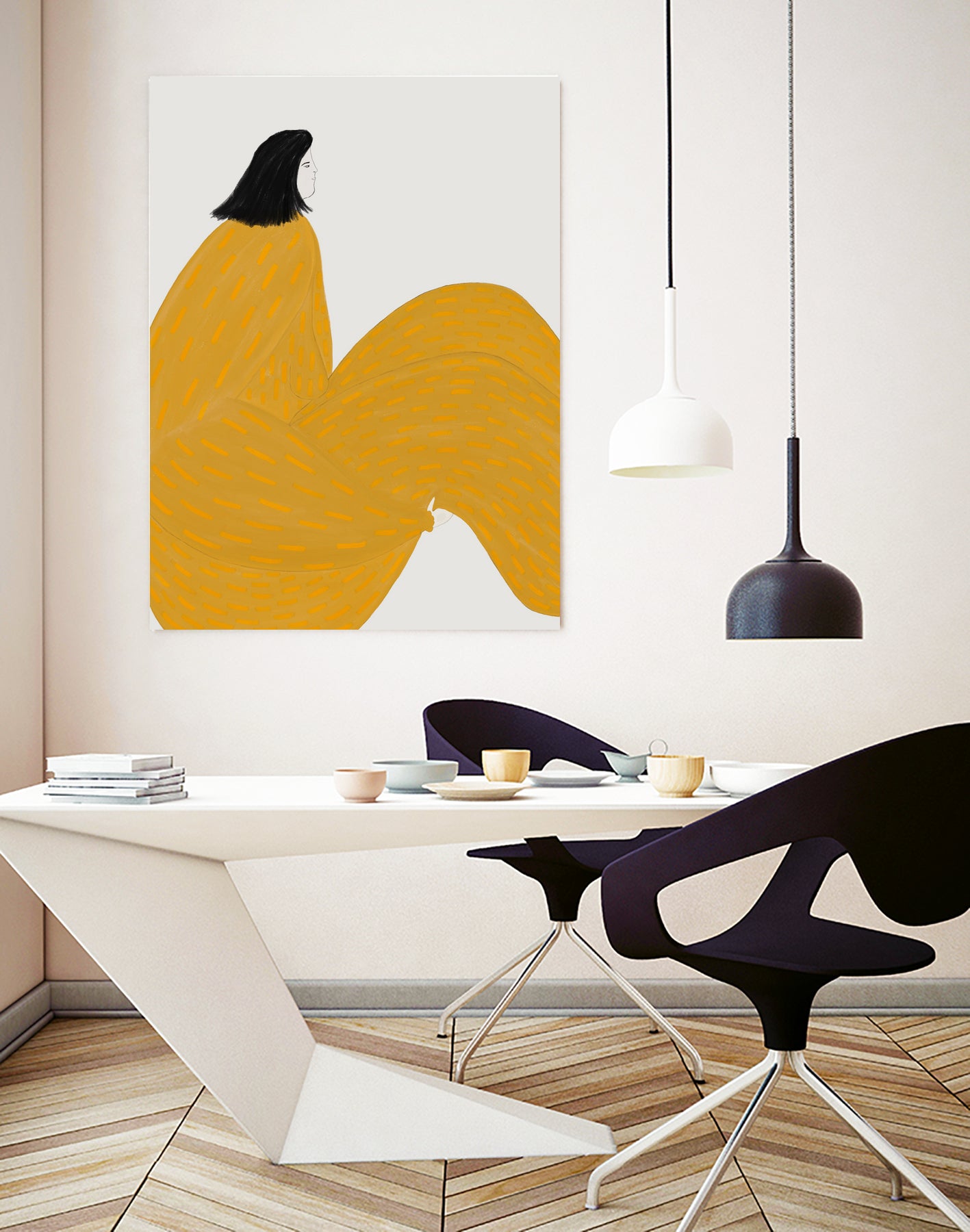 Form II by M Studio on GIANT ART - yellow woman