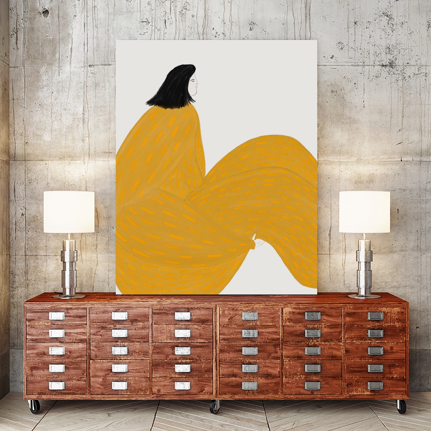 Form II by M Studio on GIANT ART - yellow woman