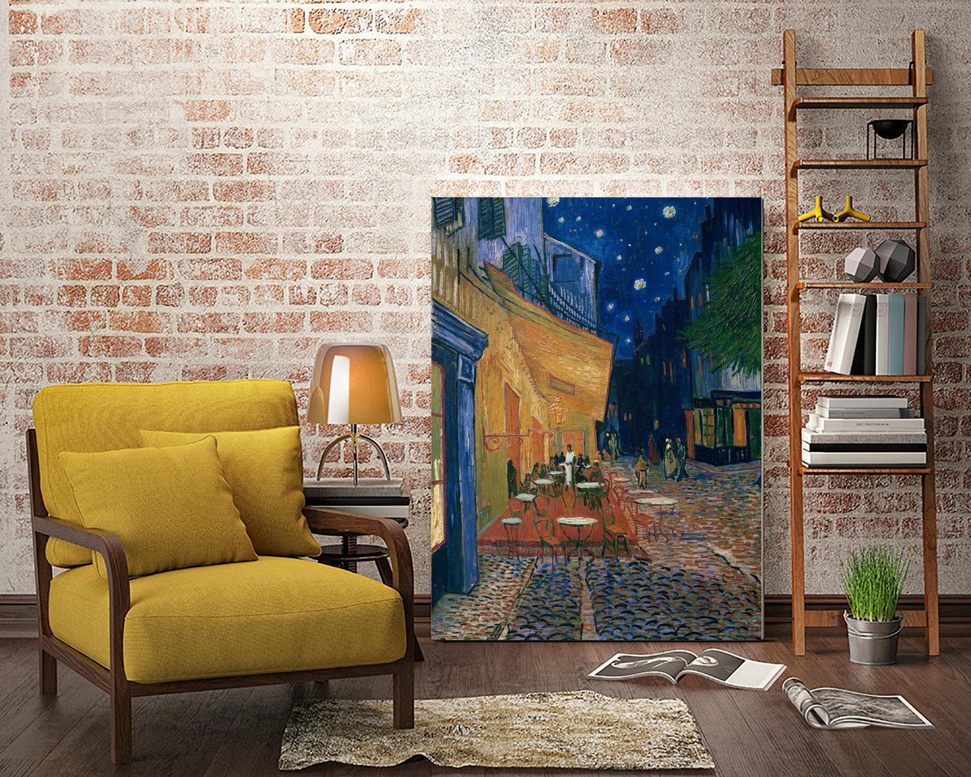 Cafe-terrace at night (Place du forum in Arles), 1888 by Vincent van Gogh on GIANT ART - museums