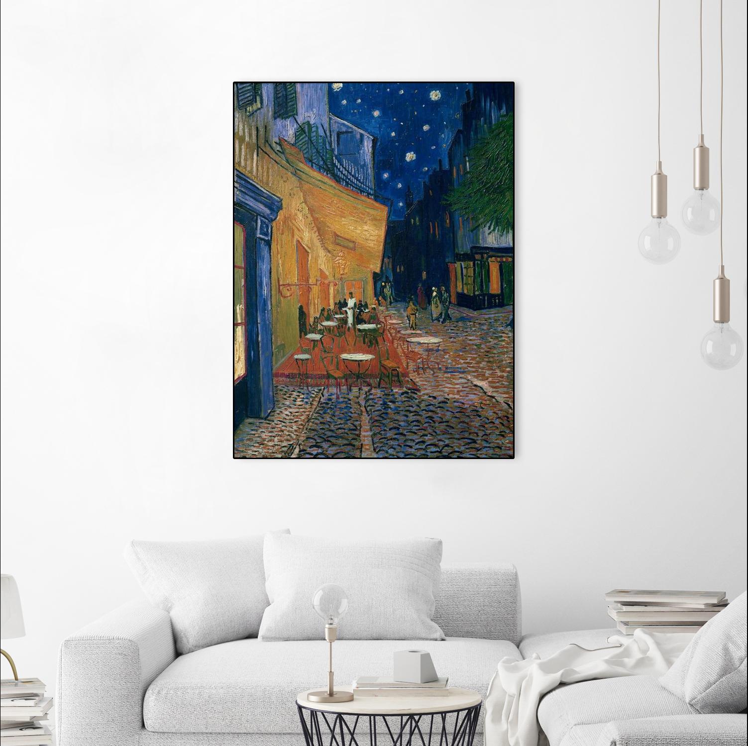 Cafe-terrace at night (Place du forum in Arles), 1888 by Vincent van Gogh on GIANT ART - museums