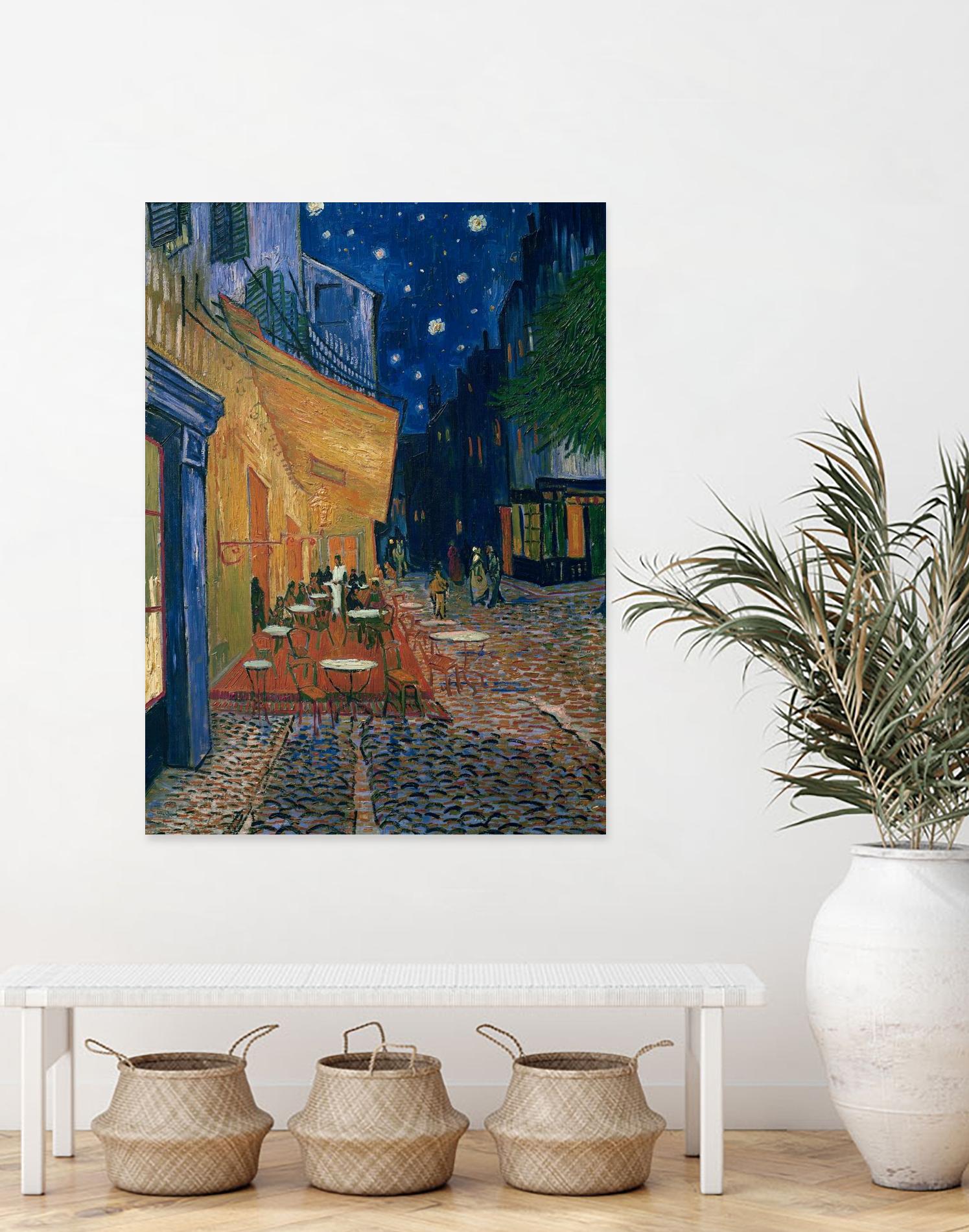 Cafe-terrace at night (Place du forum in Arles), 1888 by Vincent van Gogh on GIANT ART - museums