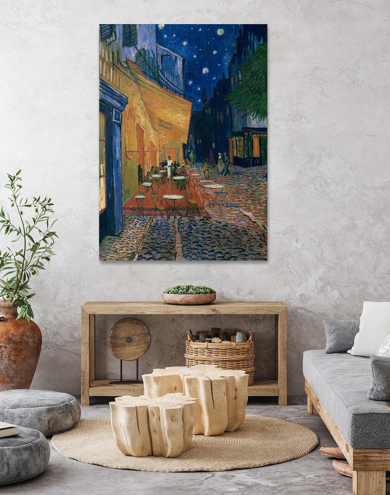 Cafe-terrace at night (Place du forum in Arles), 1888 by Vincent van Gogh on GIANT ART - museums