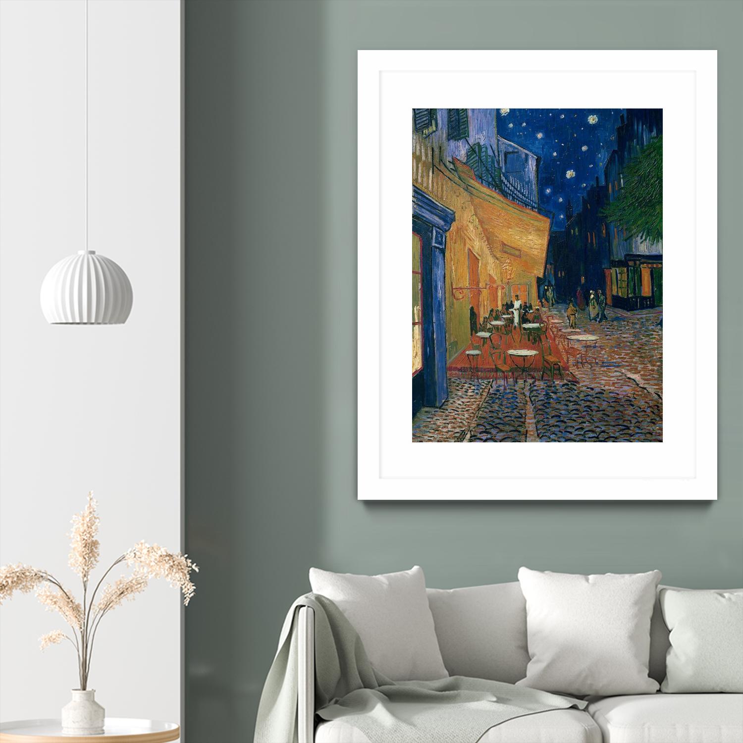 Cafe-terrace at night (Place du forum in Arles), 1888 by Vincent van Gogh on GIANT ART - museums