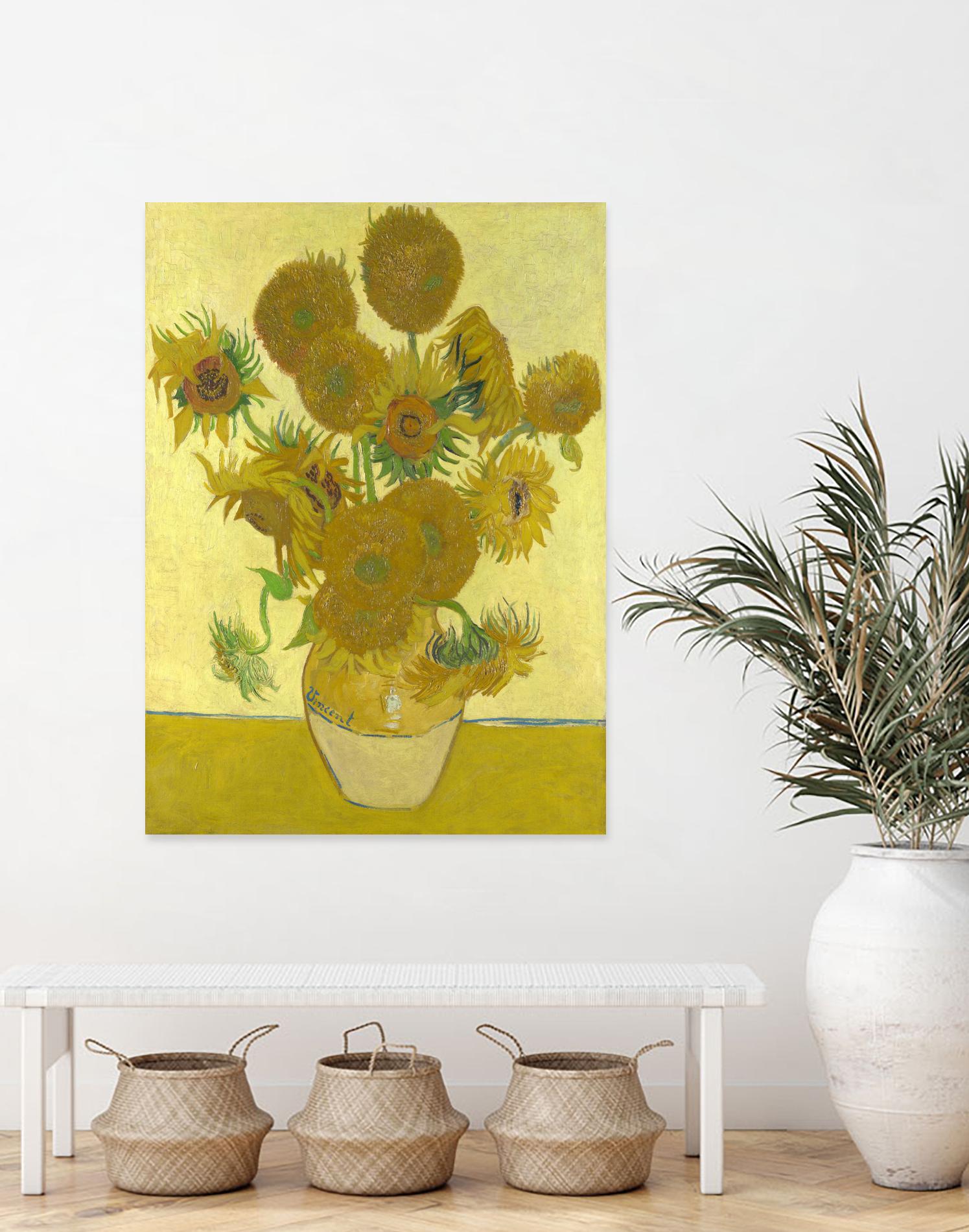 Sunflowers on Gold, 1888 by Vicent van Gogh on GIANT ART