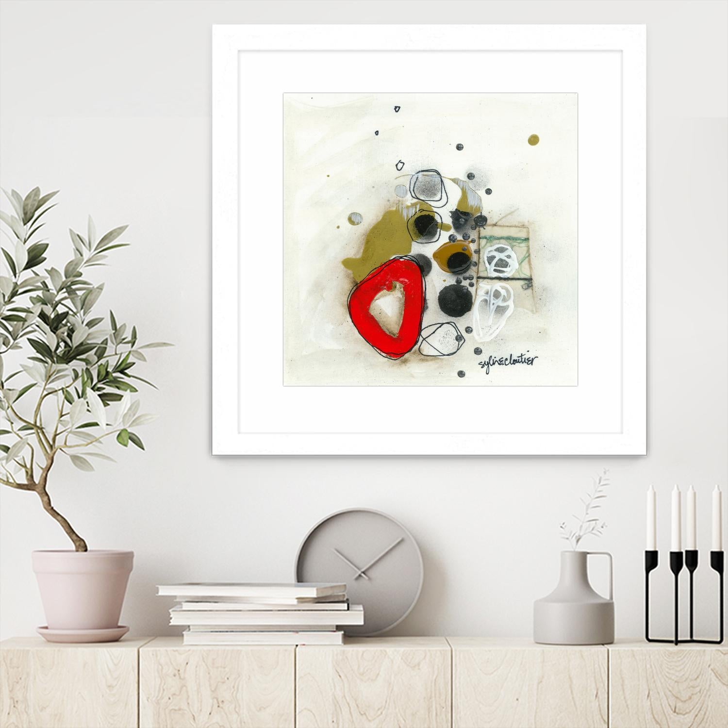 Actual #1 by Sylvie Cloutier on GIANT ART - red abstrait