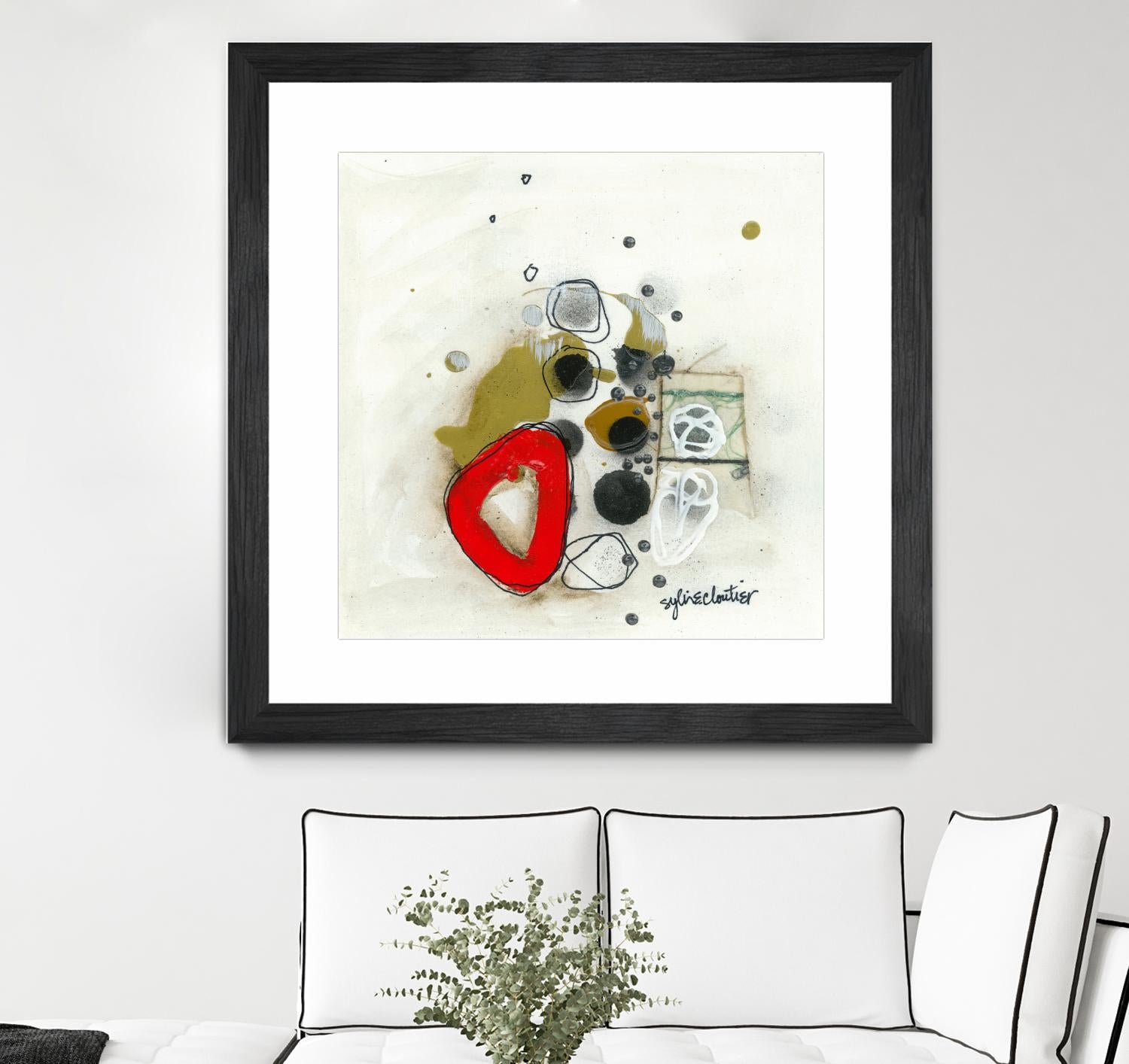 Actual #1 by Sylvie Cloutier on GIANT ART - red abstrait