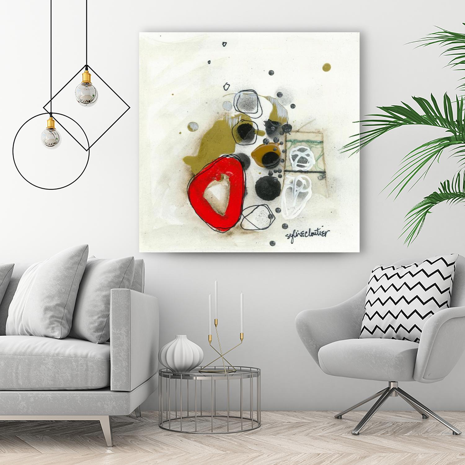 Actual #1 by Sylvie Cloutier on GIANT ART - red abstrait