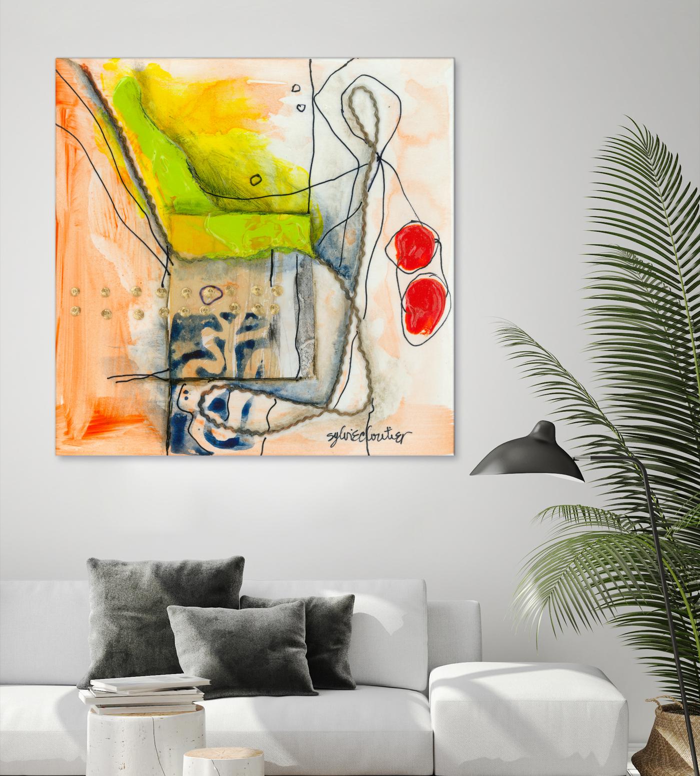 Cartoon #3 by Sylvie Cloutier on GIANT ART - red abstract