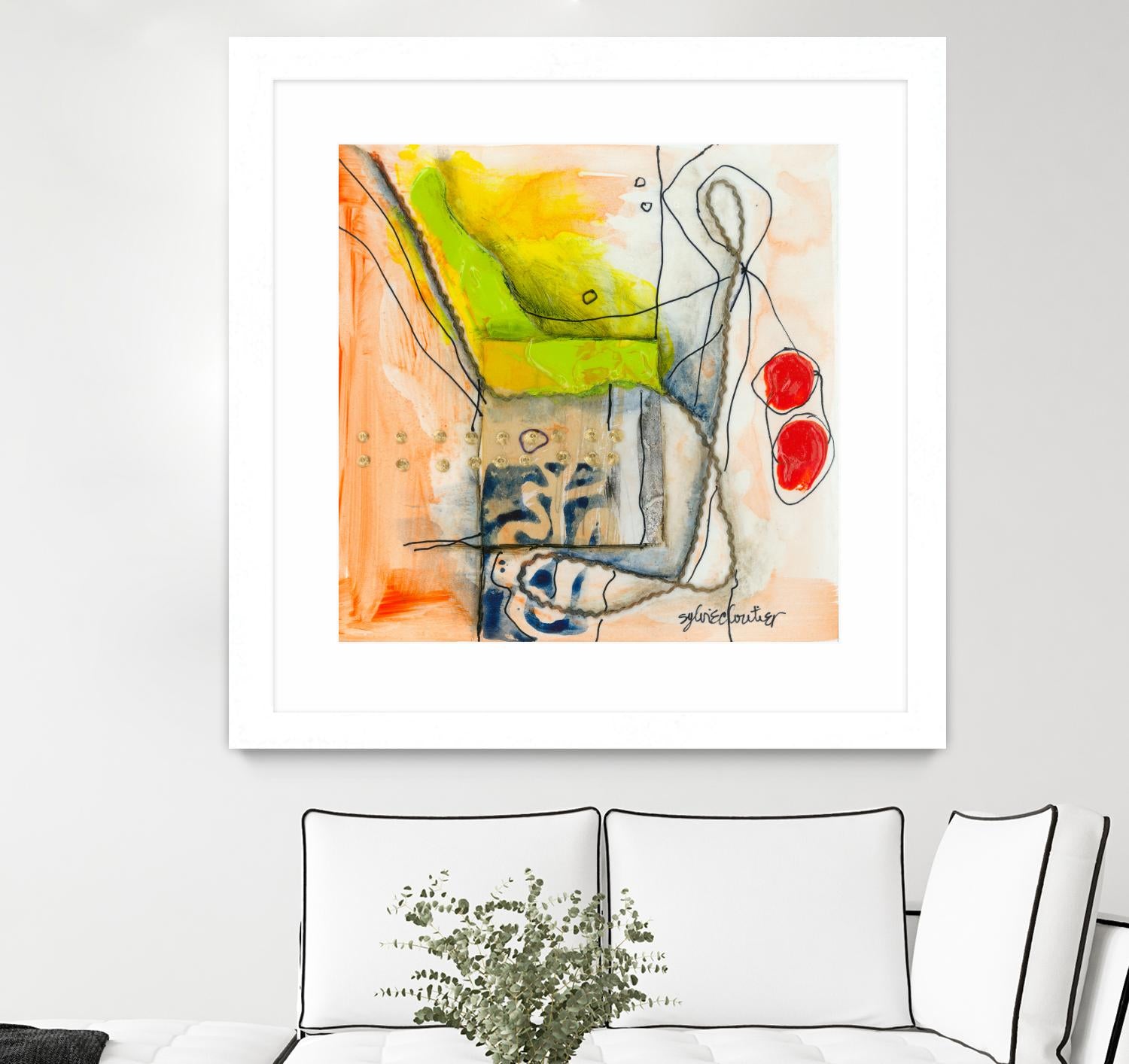 Cartoon #3 by Sylvie Cloutier on GIANT ART - red abstract