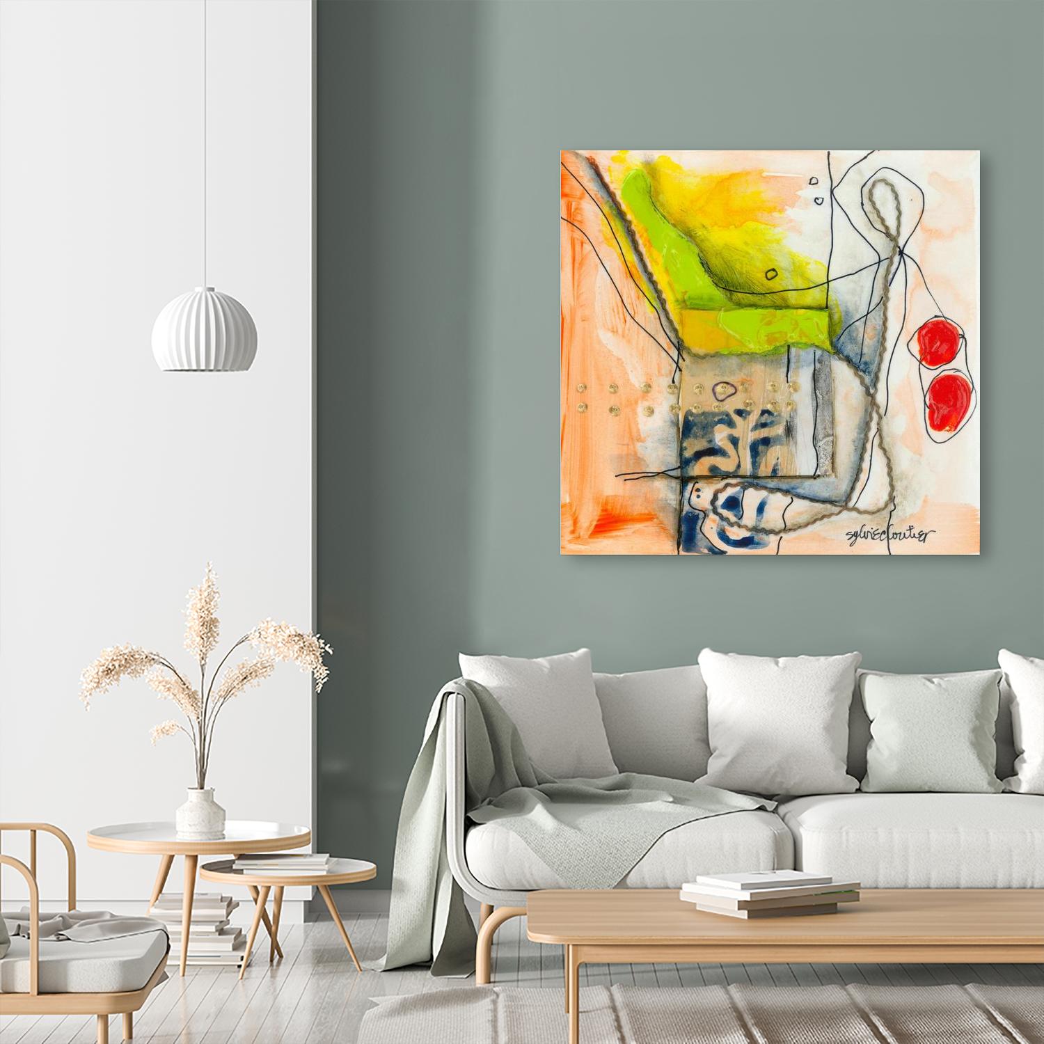 Cartoon #3 by Sylvie Cloutier on GIANT ART - red abstract