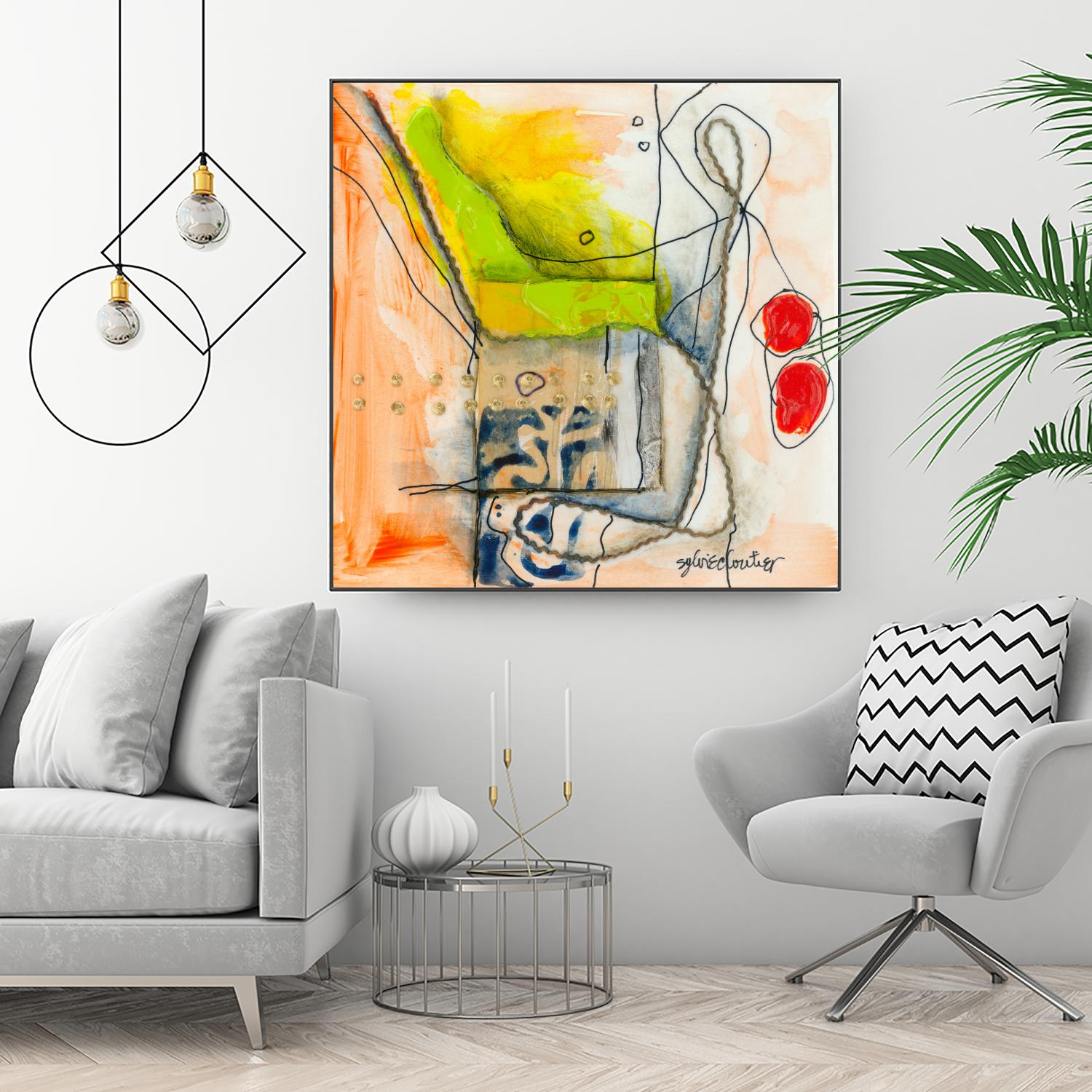 Cartoon #3 by Sylvie Cloutier on GIANT ART - red abstract