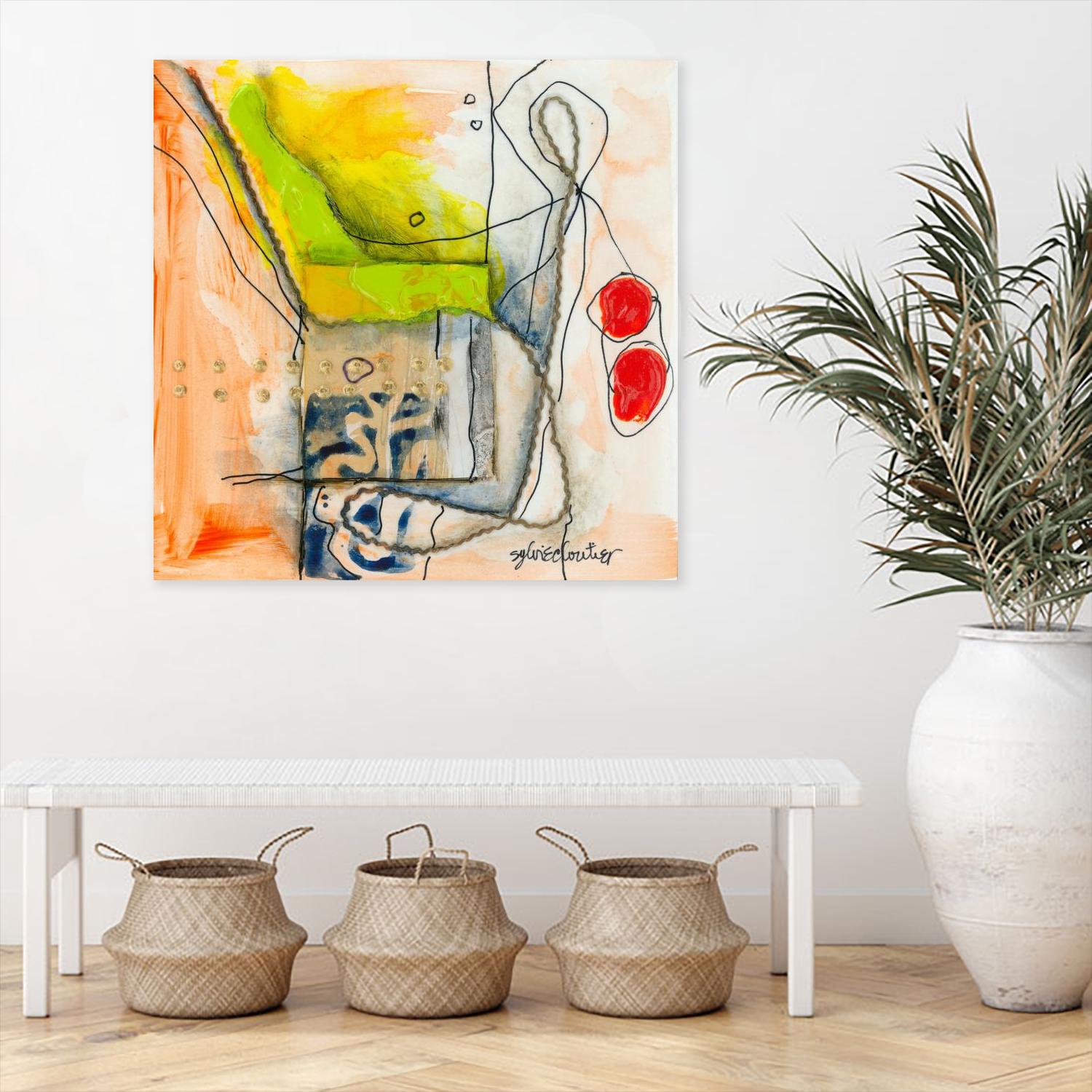 Cartoon #3 by Sylvie Cloutier on GIANT ART - red abstract