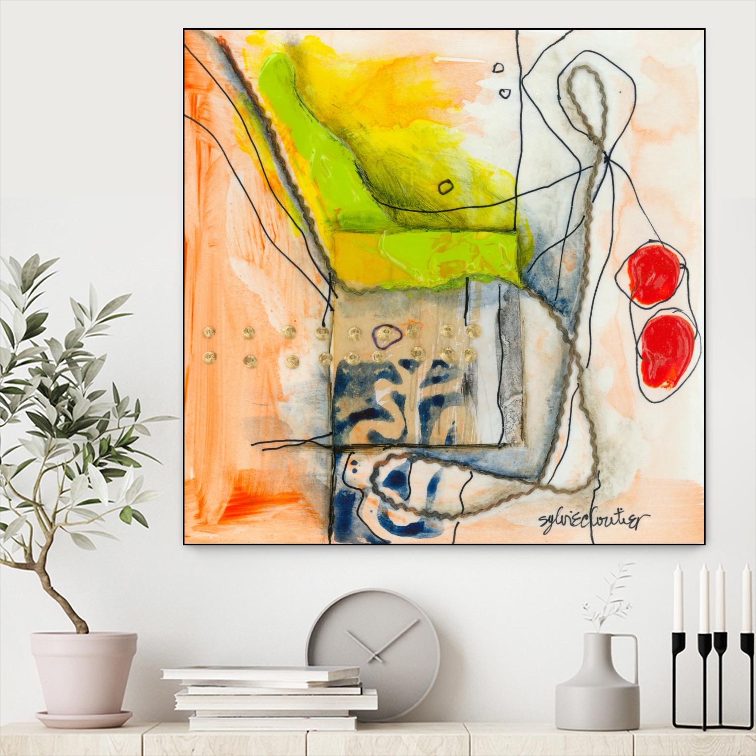 Cartoon #3 by Sylvie Cloutier on GIANT ART - red abstract