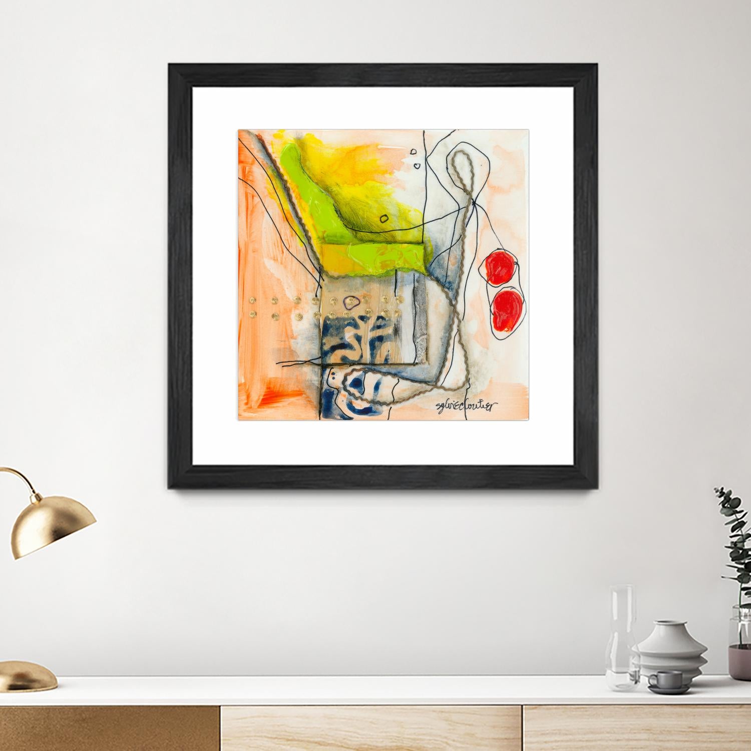 Cartoon #3 by Sylvie Cloutier on GIANT ART - red abstract