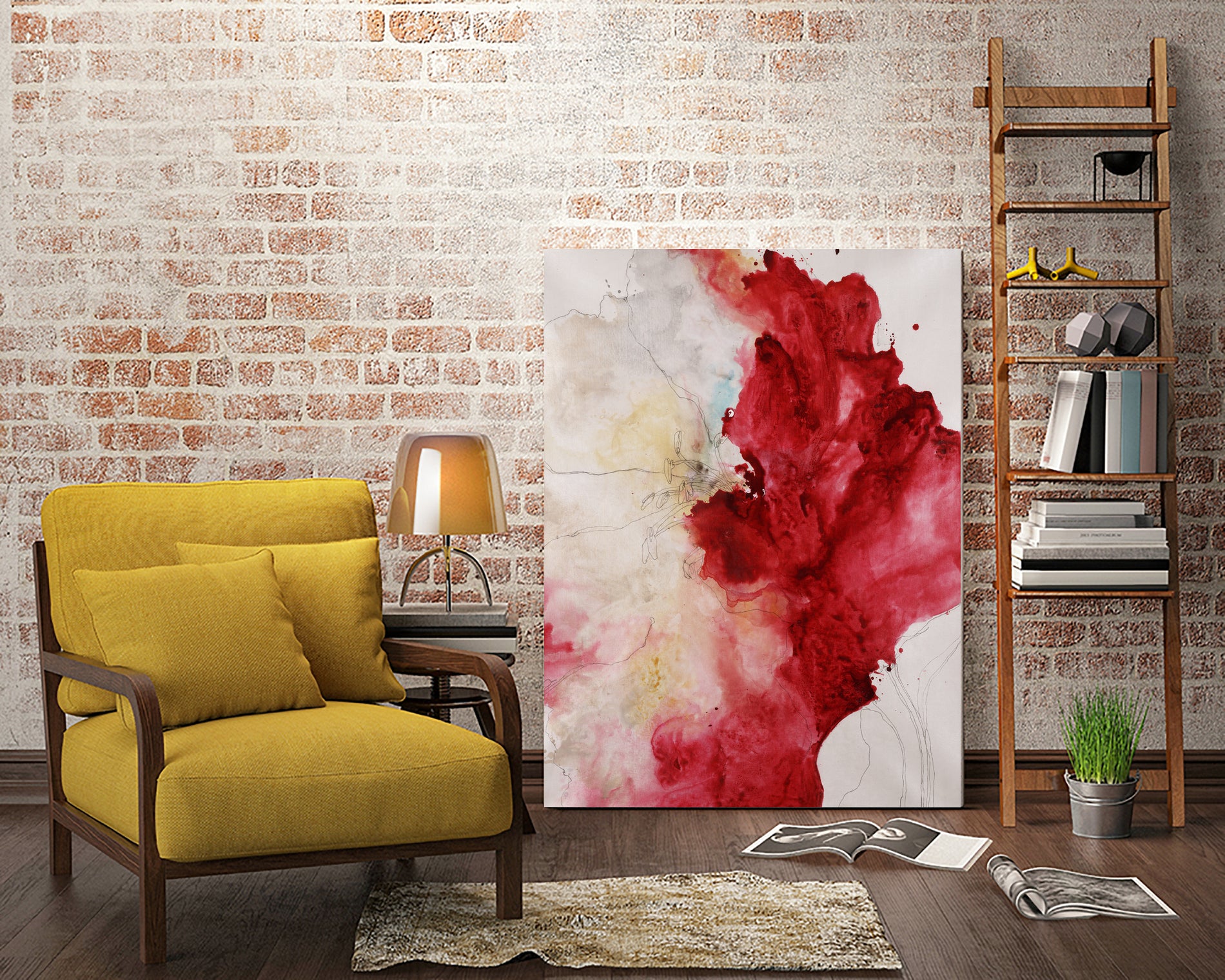 Botanical Beauty I by Daleno Art on GIANT ART - blue absrtact