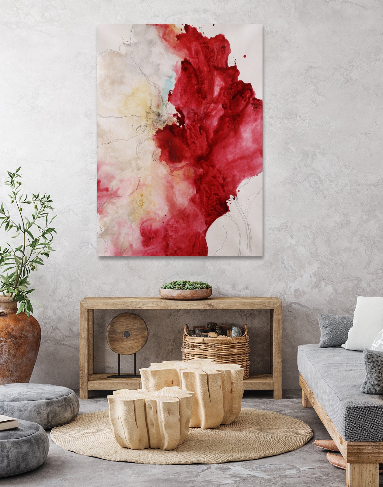 Botanical Beauty I by Daleno Art on GIANT ART - blue absrtact