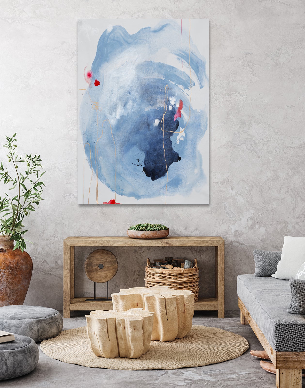 Capture Quiet by Daleno Art on GIANT ART - blue abstract