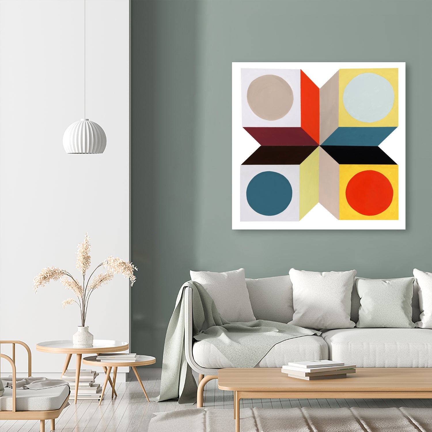 Rubik I by Daleno Art on GIANT ART - red absrtact