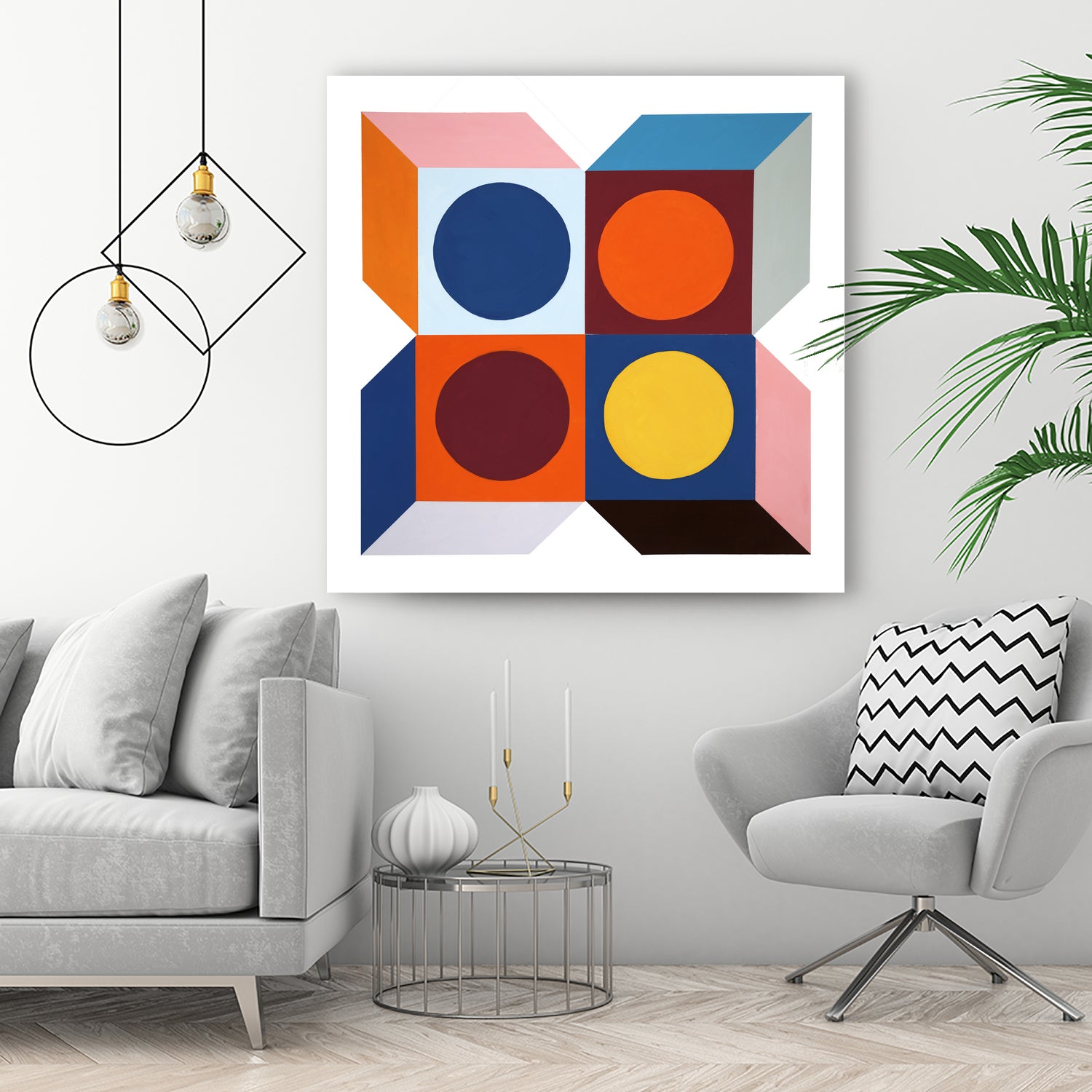 Rubik II by Daleno Art on GIANT ART - red absrtact