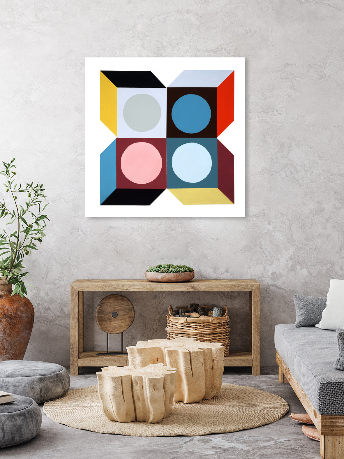 Rubik III by Daleno Art on GIANT ART - pink absrtact