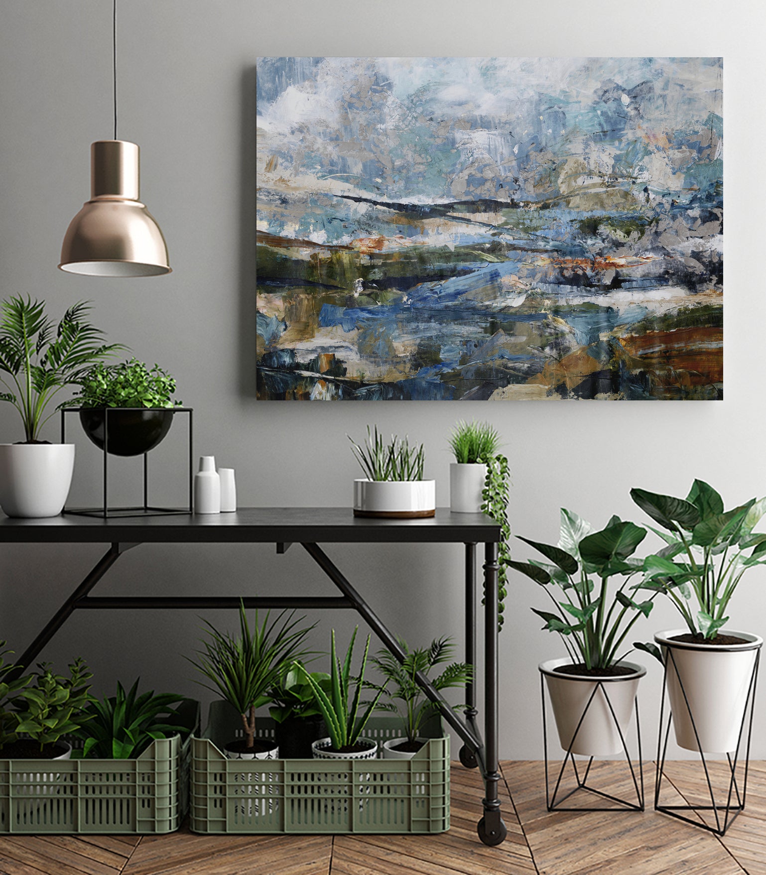 Eastern Path by Daleno Art on GIANT ART - green abstract