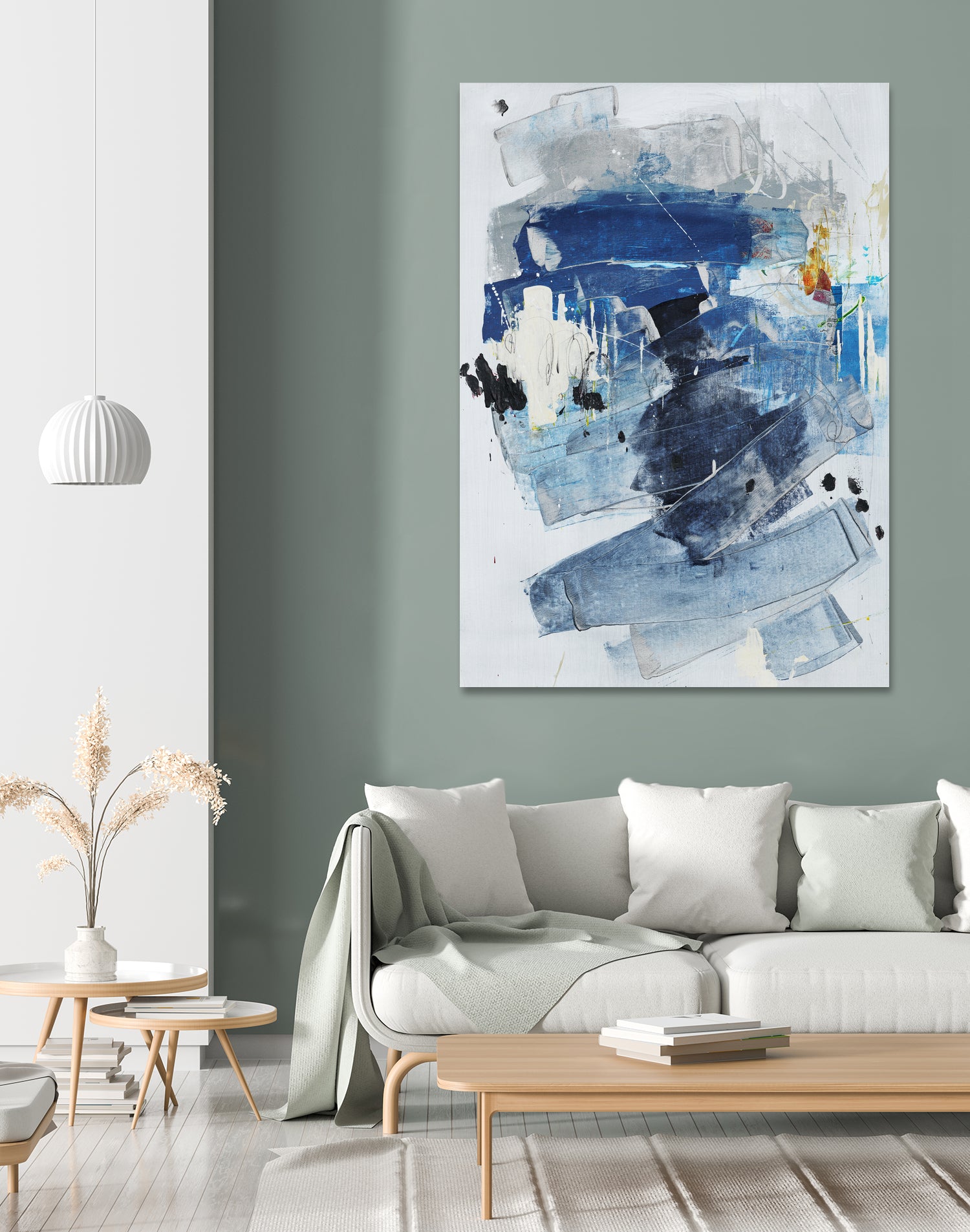 Toss Up I by Daleno Art on GIANT ART - blue abstract