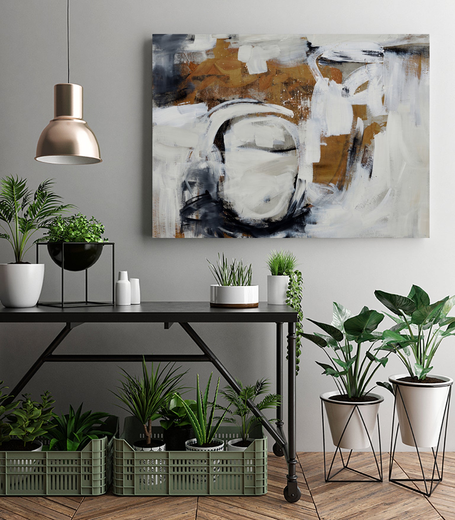 Blanket Wrapped by Daleno Art on GIANT ART - brown abstract