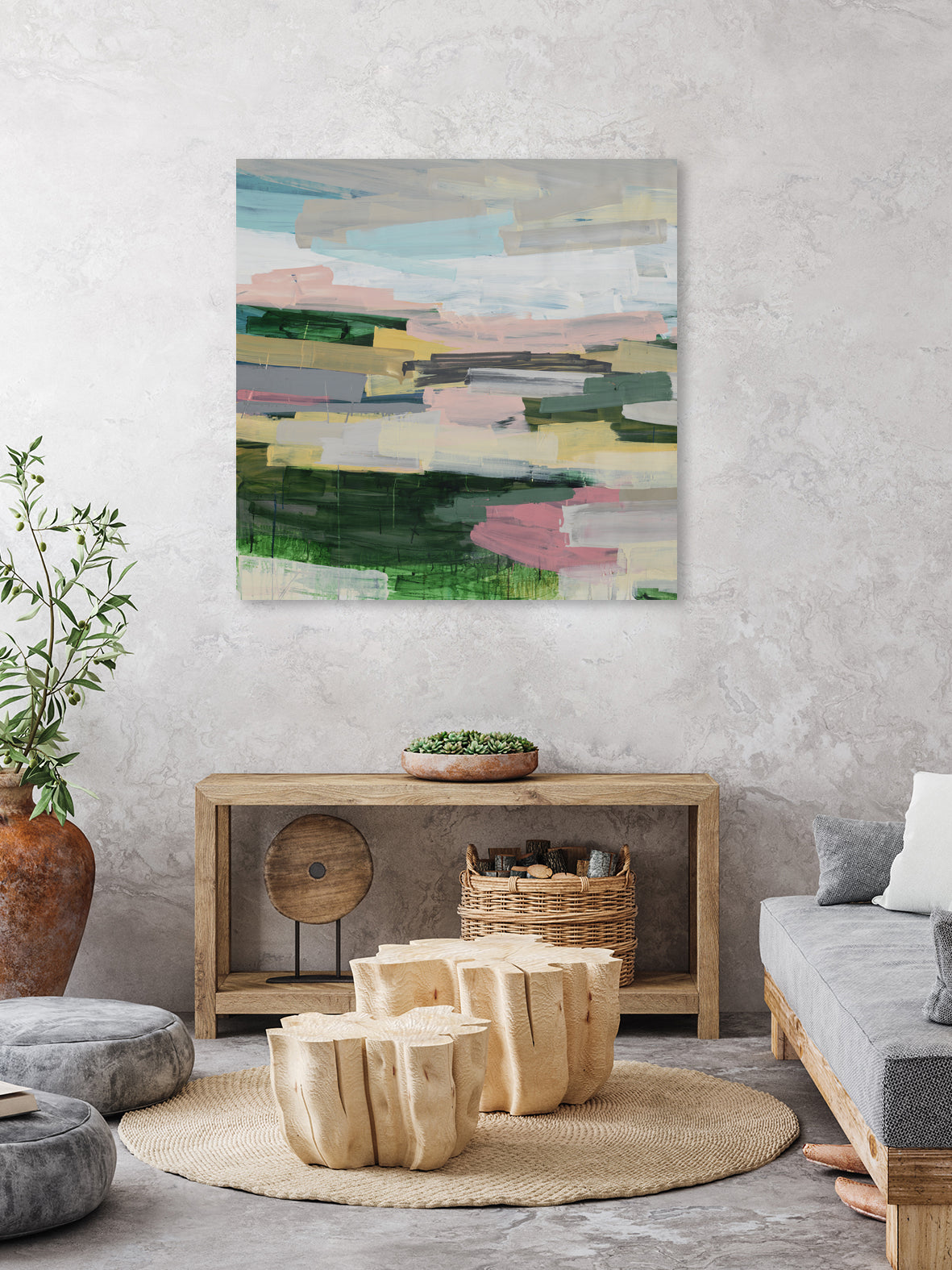 Wine Tour II by Daleno Art on GIANT ART - green abstract