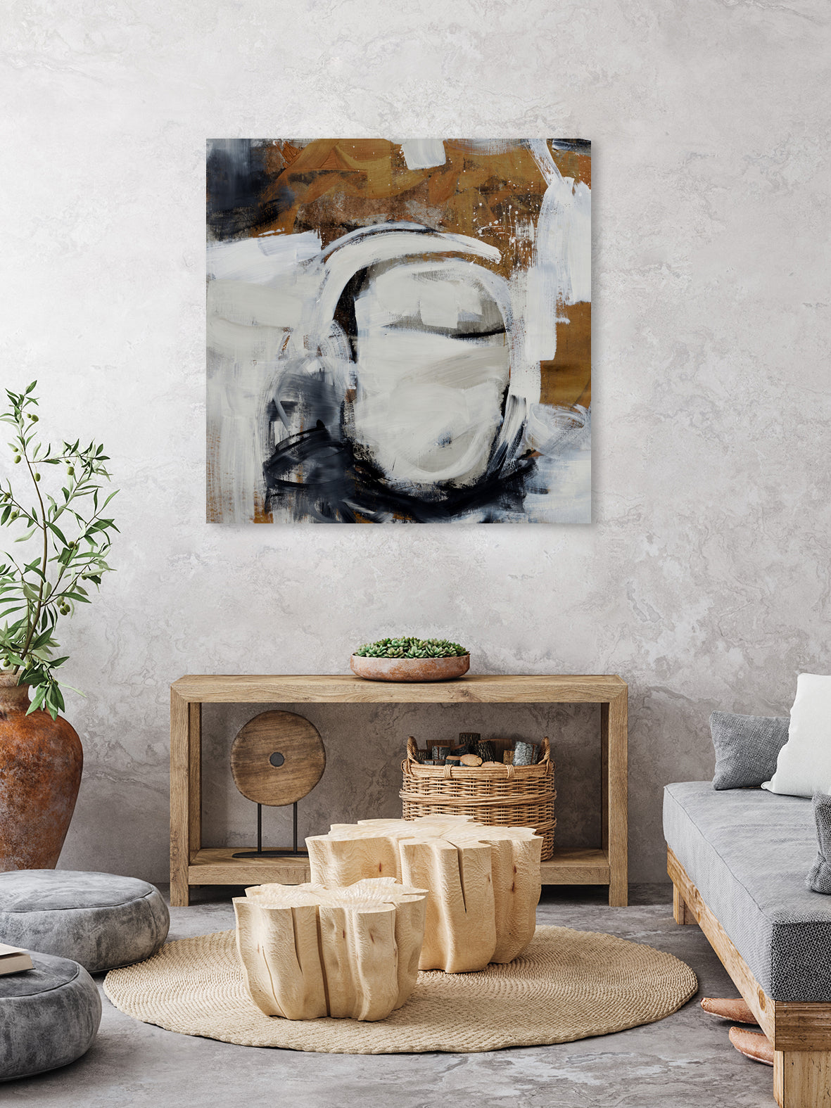 Blanket Wrapped II by Daleno Art on GIANT ART - brown abstract