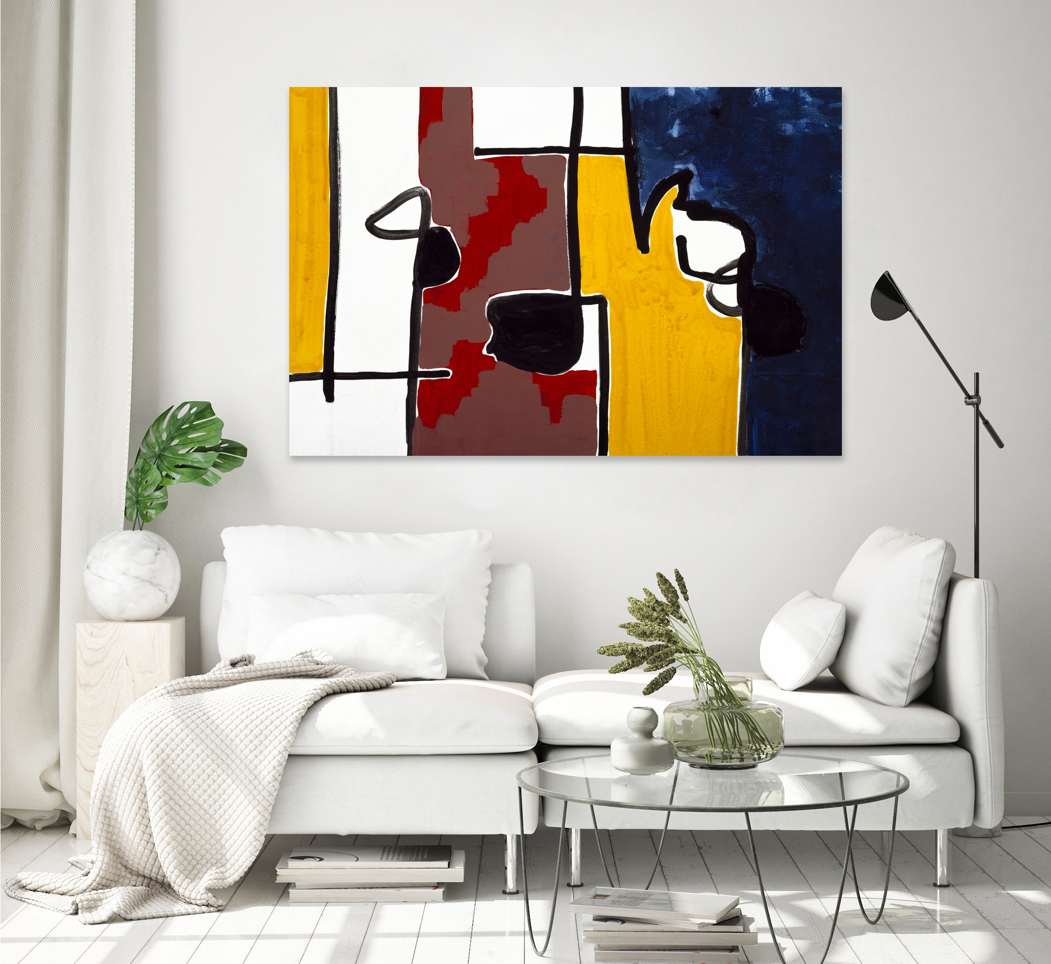 Harbor II by Lee Crew on GIANT ART - yellow abstract pattern