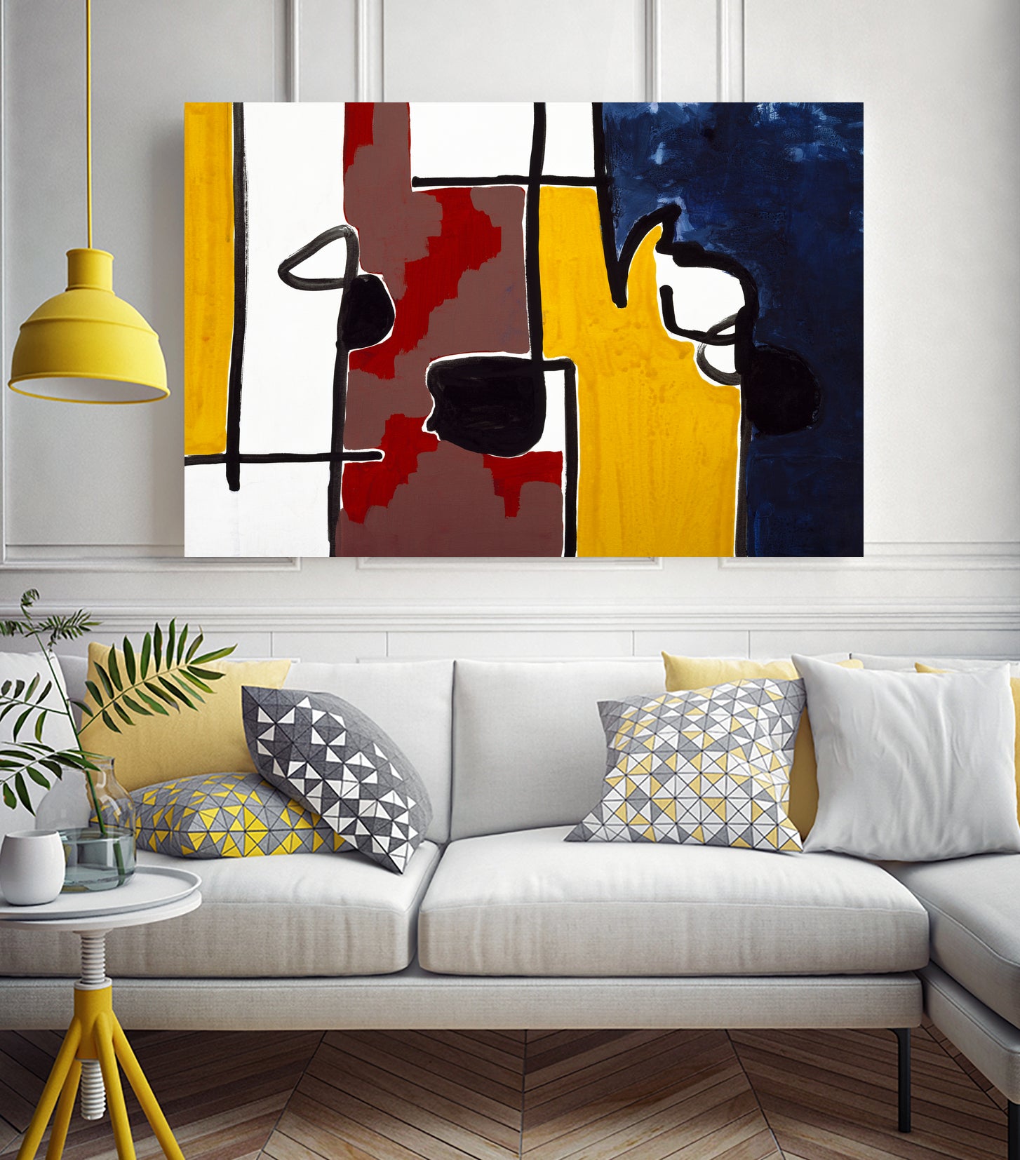 Harbor II by Lee Crew on GIANT ART - yellow abstract pattern