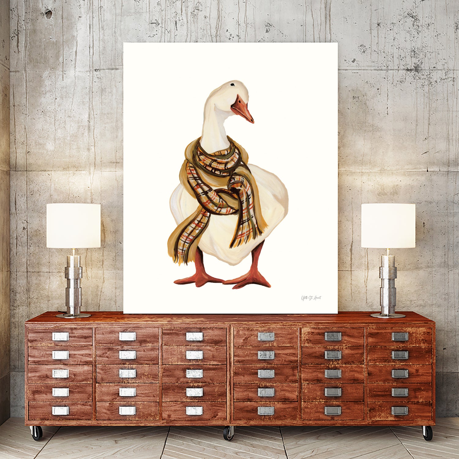 Goose with Scarf by Yvette St. Amant on GIANT ART - animal