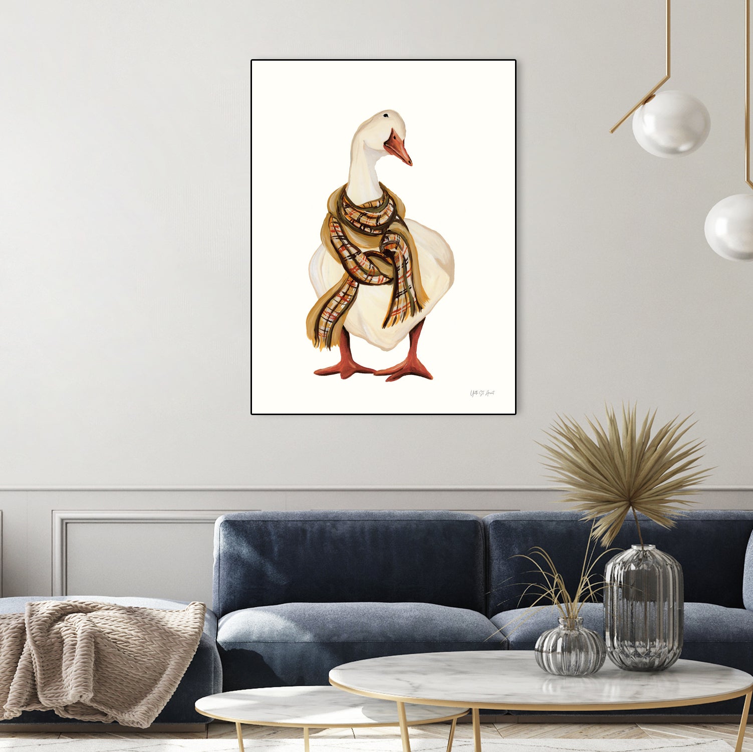 Goose with Scarf by Yvette St. Amant on GIANT ART - animal