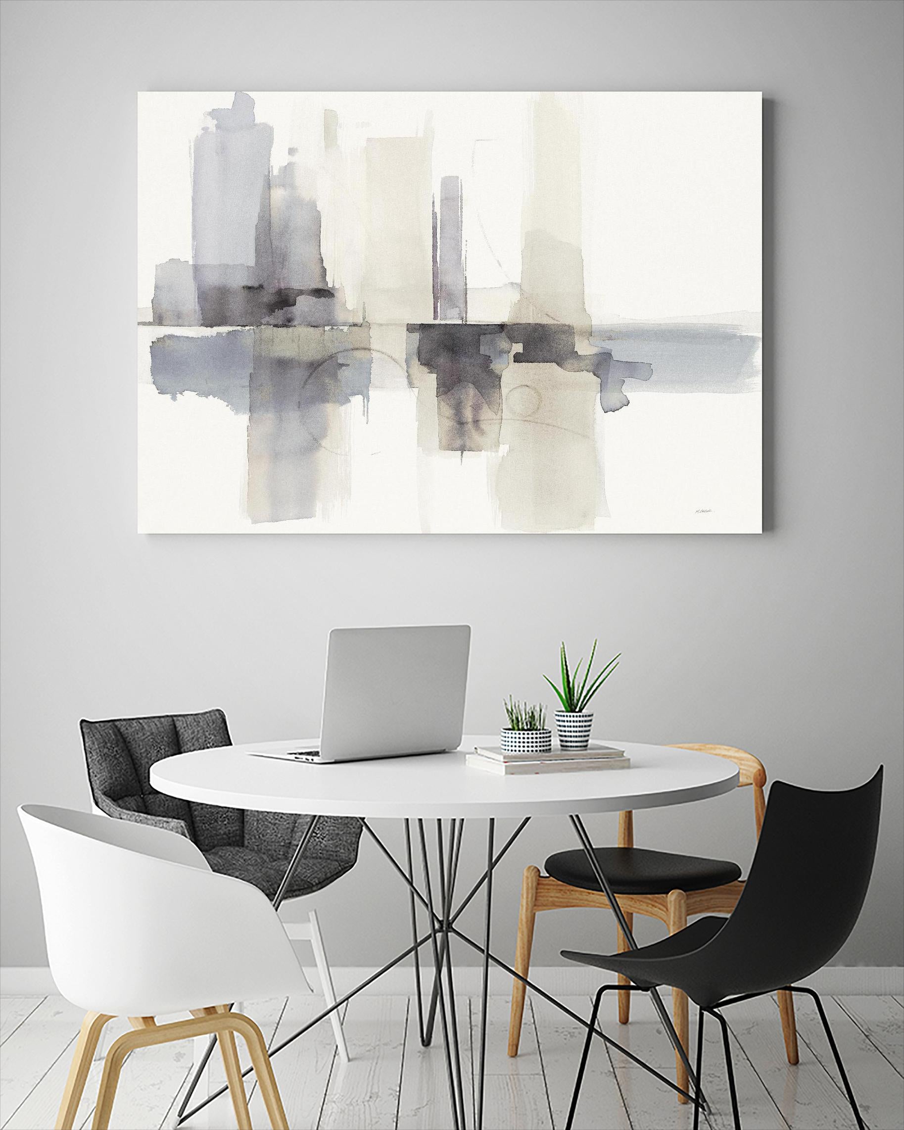 Improvisation II Gray by Mike Schick on GIANT ART - purple watercolor