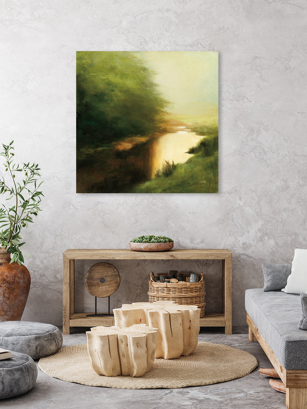 Spring Morning by Julia Purinton on GIANT ART - brown landscape